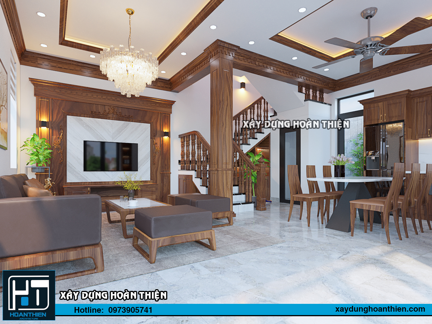 Thiết kế thi công nội thất nhà phố tại Vĩnh Bảo, Hải Phòng