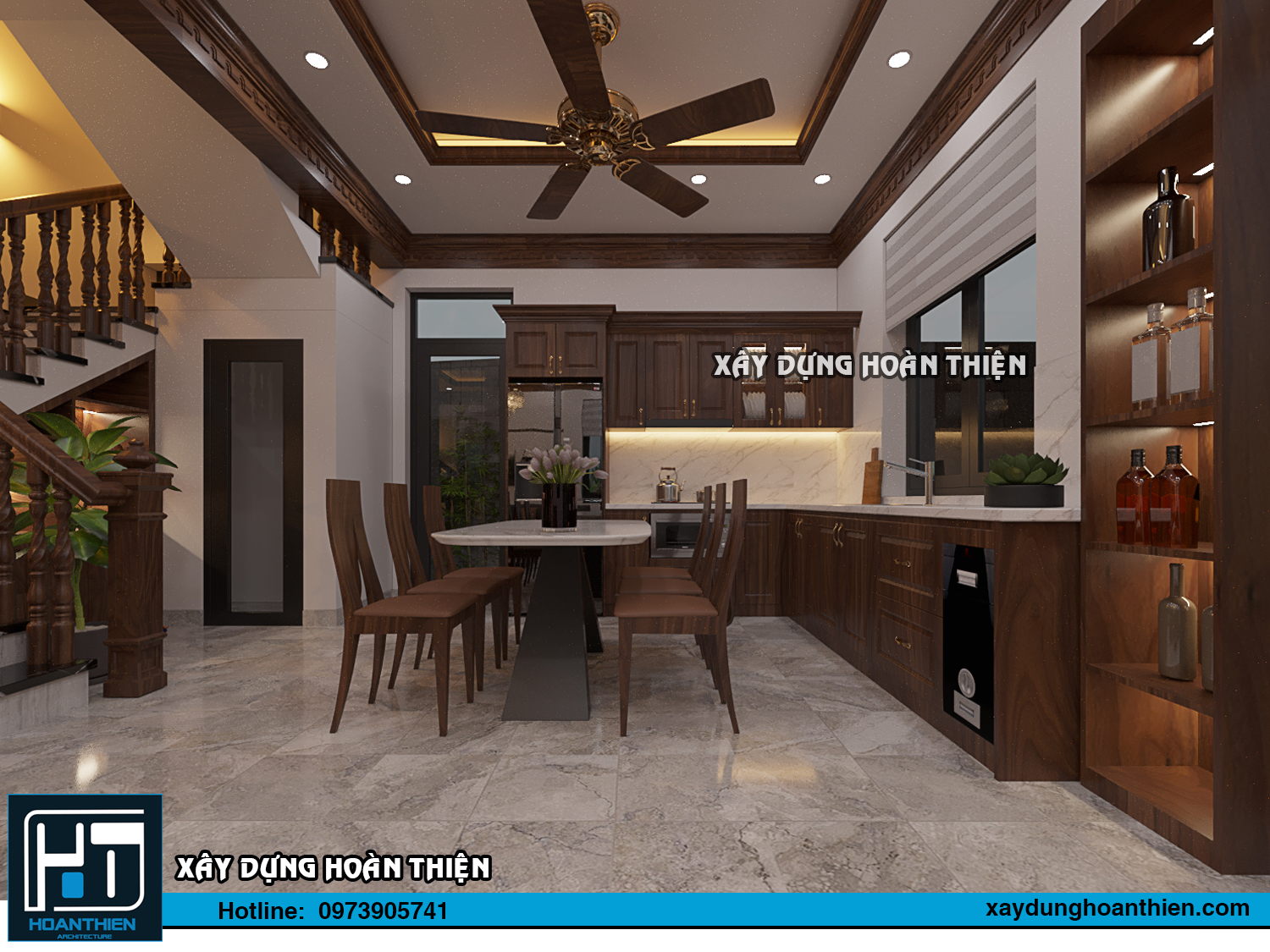 Thiết kế thi công nội thất nhà phố tại Vĩnh Bảo, Hải Phòng
