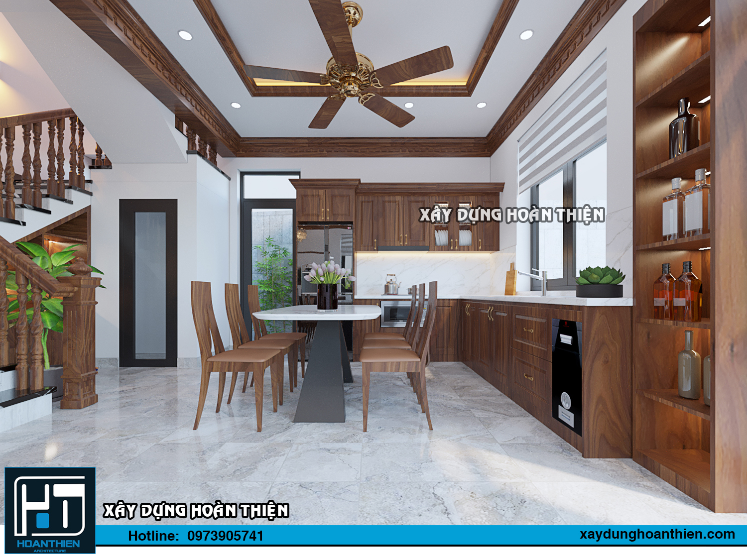 Thiết kế thi công nội thất nhà phố tại Vĩnh Bảo, Hải Phòng