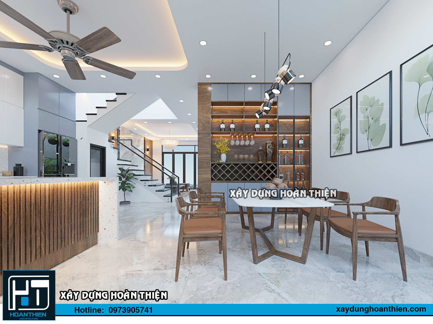 Thiết kế thi công nội thất nhà phố tại Hạ Long, Quảng Ninh