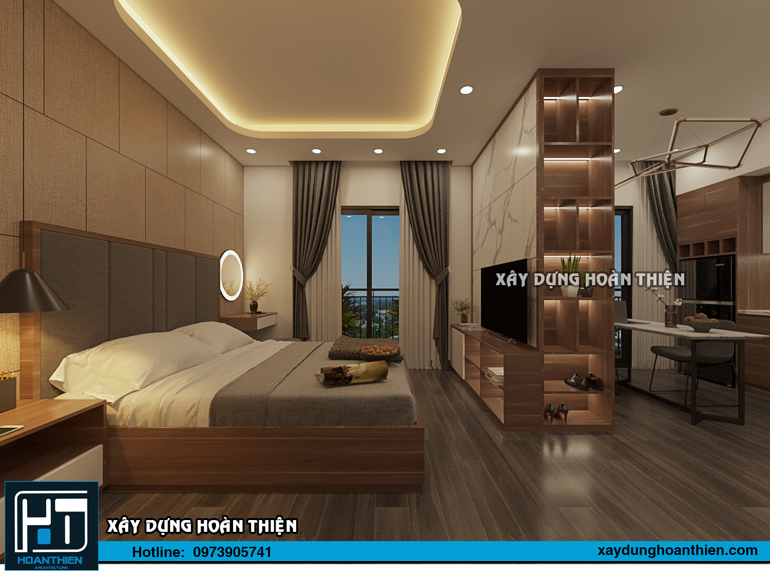 Thiết kế thi công nội thất căn hộ Aqua City Hạ Long, Quảng Ninh