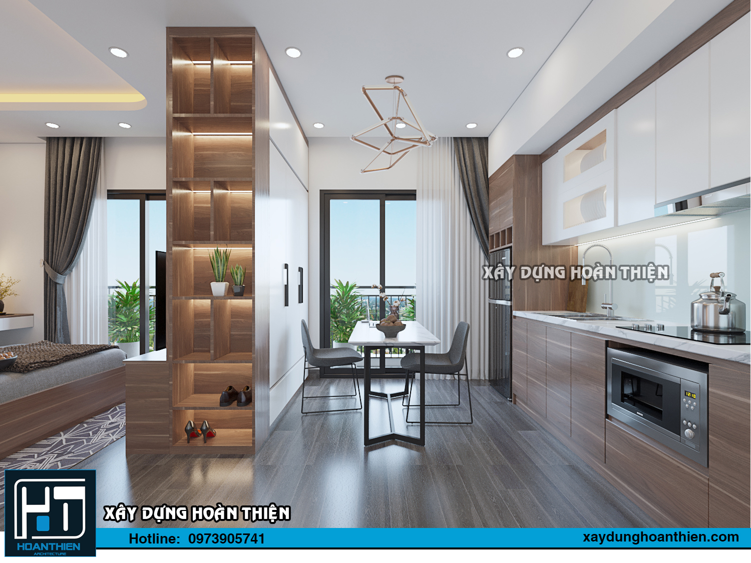 Thiết kế thi công nội thất căn hộ Aqua City Hạ Long, Quảng Ninh