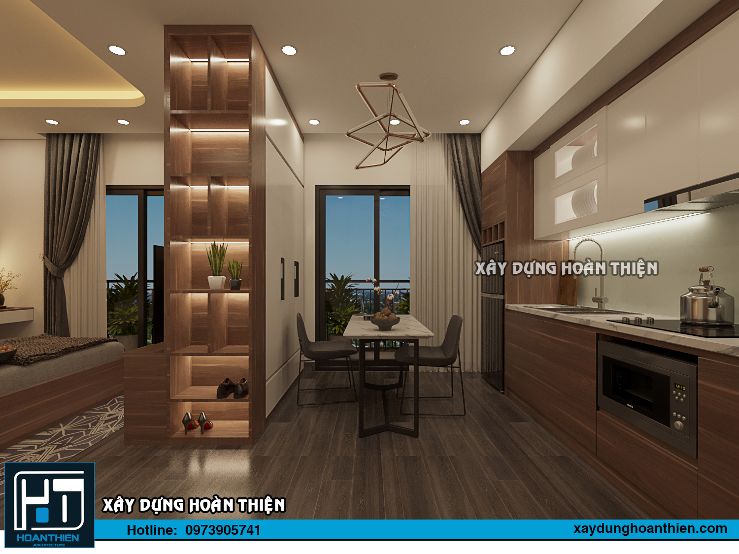 Thiết kế thi công nội thất căn hộ Aqua City Hạ Long, Quảng Ninh