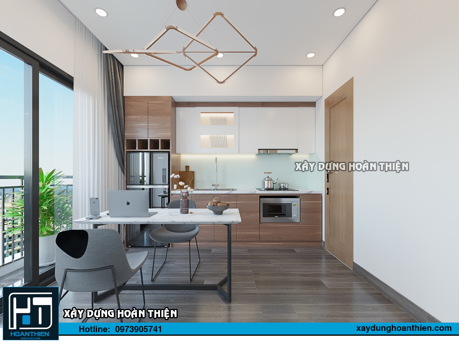 Thiết kế thi công nội thất căn hộ Aqua City Hạ Long, Quảng Ninh