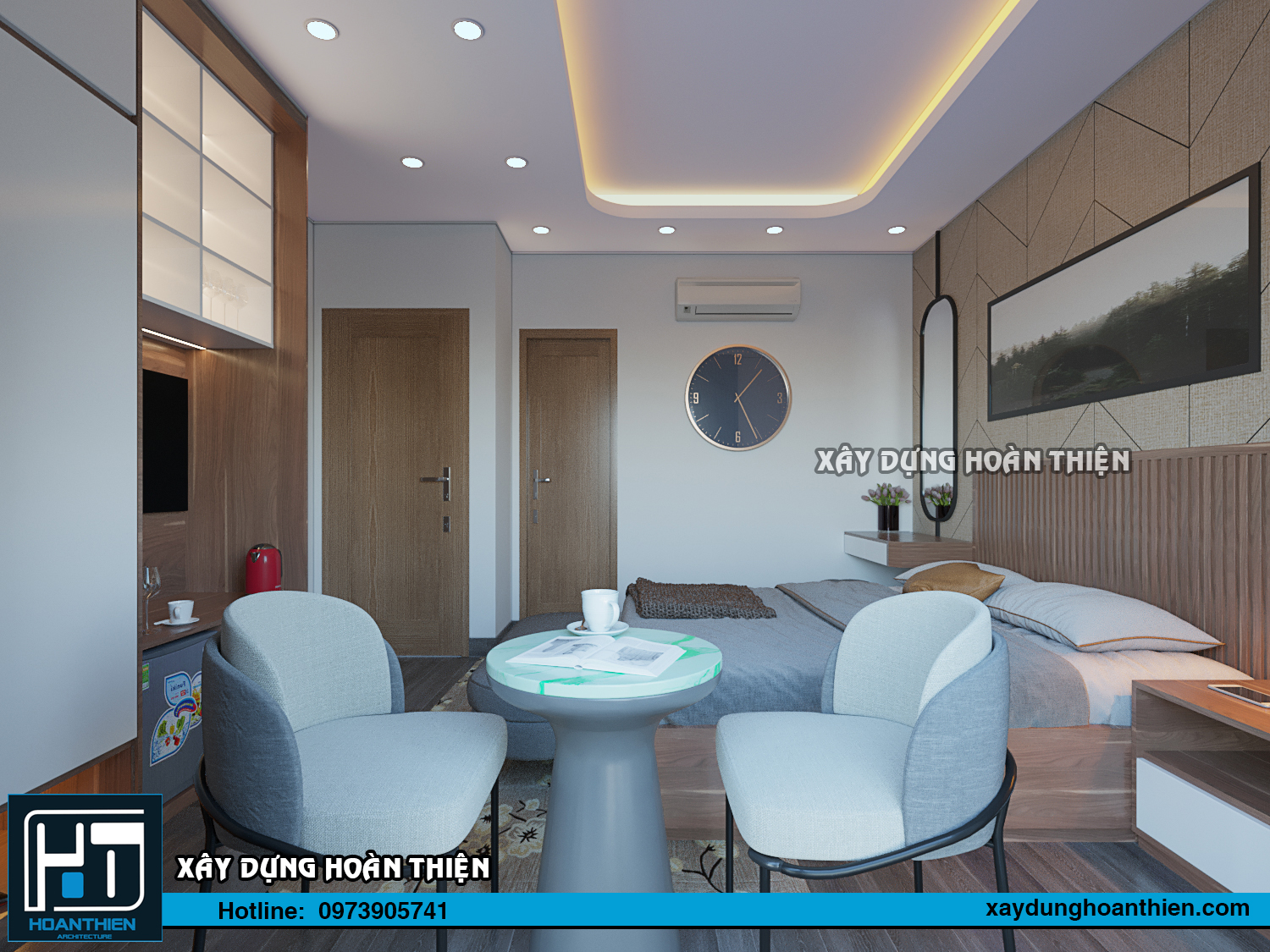 Thiết kế thi công nội thất căn hộ Aqua City Hạ Long, Quảng Ninh