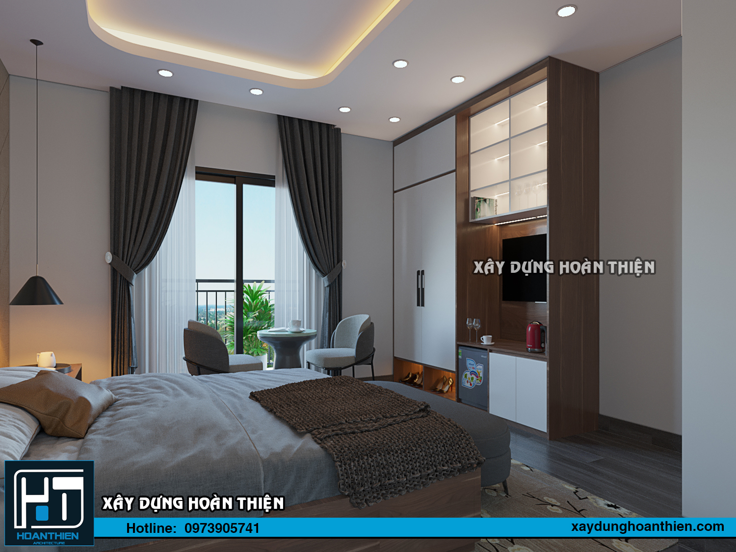Thiết kế thi công nội thất căn hộ Aqua City Hạ Long, Quảng Ninh
