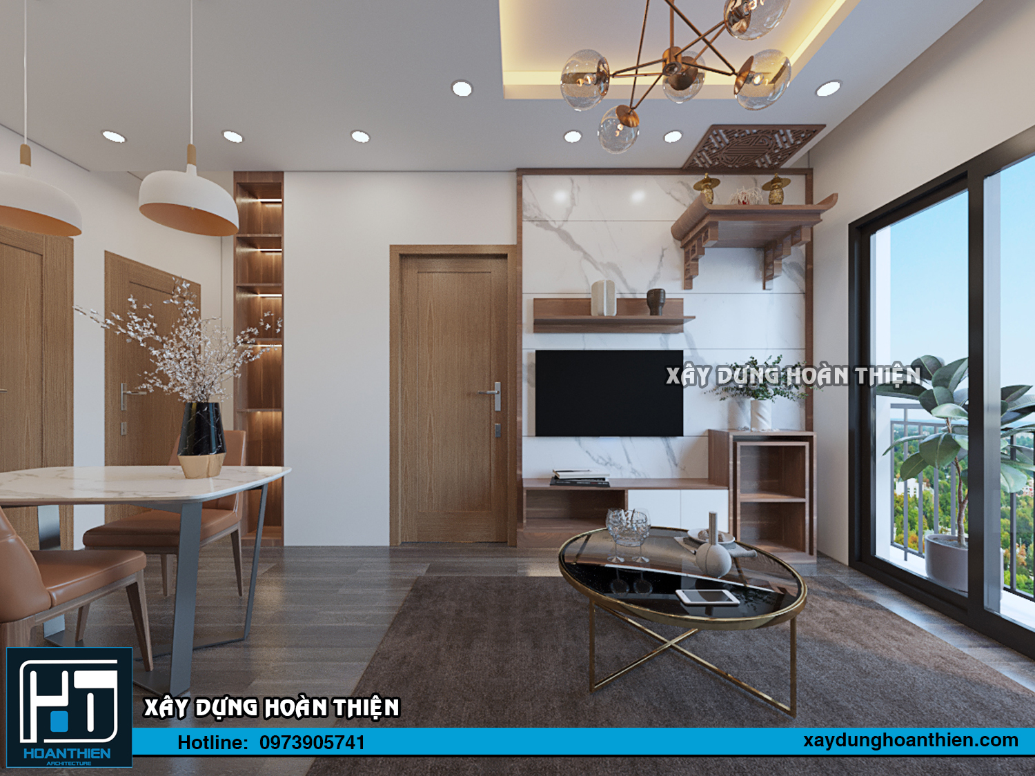 Thiết kế thi công nội thất căn hộ Aqua City Hạ Long, Quảng Ninh