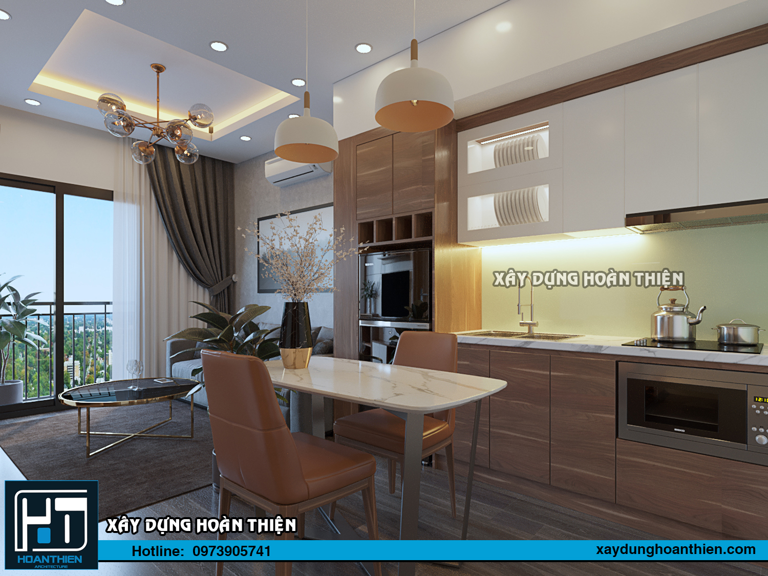 Thiết kế thi công nội thất căn hộ Aqua City Hạ Long, Quảng Ninh