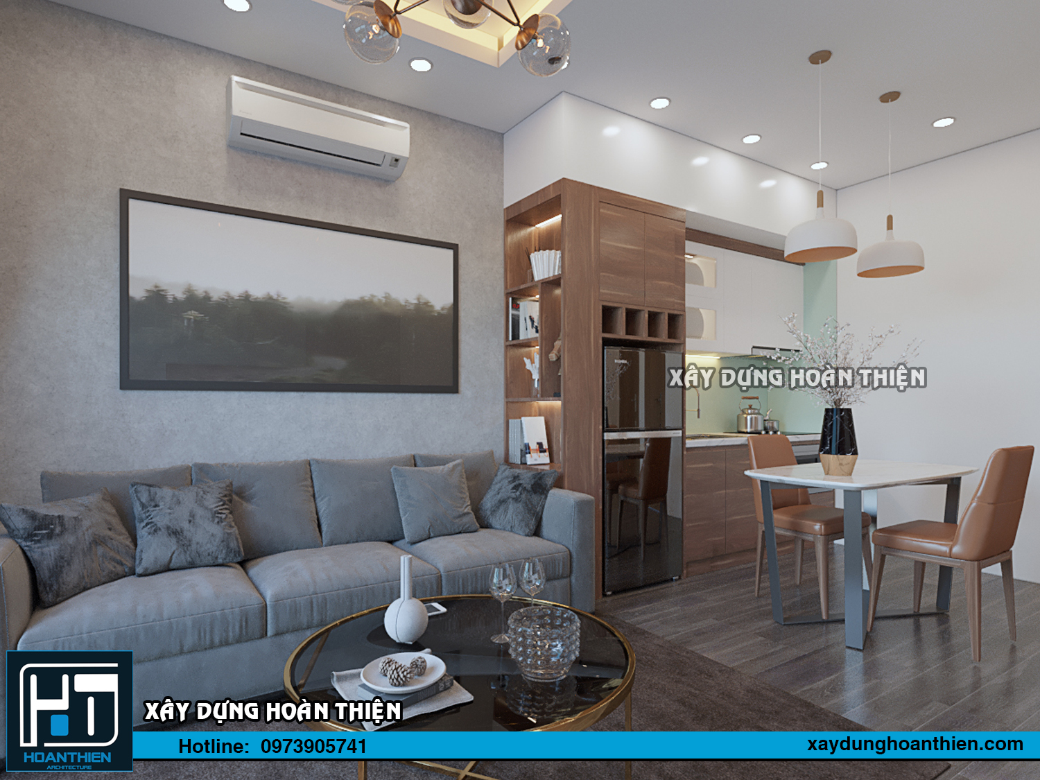 Thiết kế thi công nội thất căn hộ Aqua City Hạ Long, Quảng Ninh
