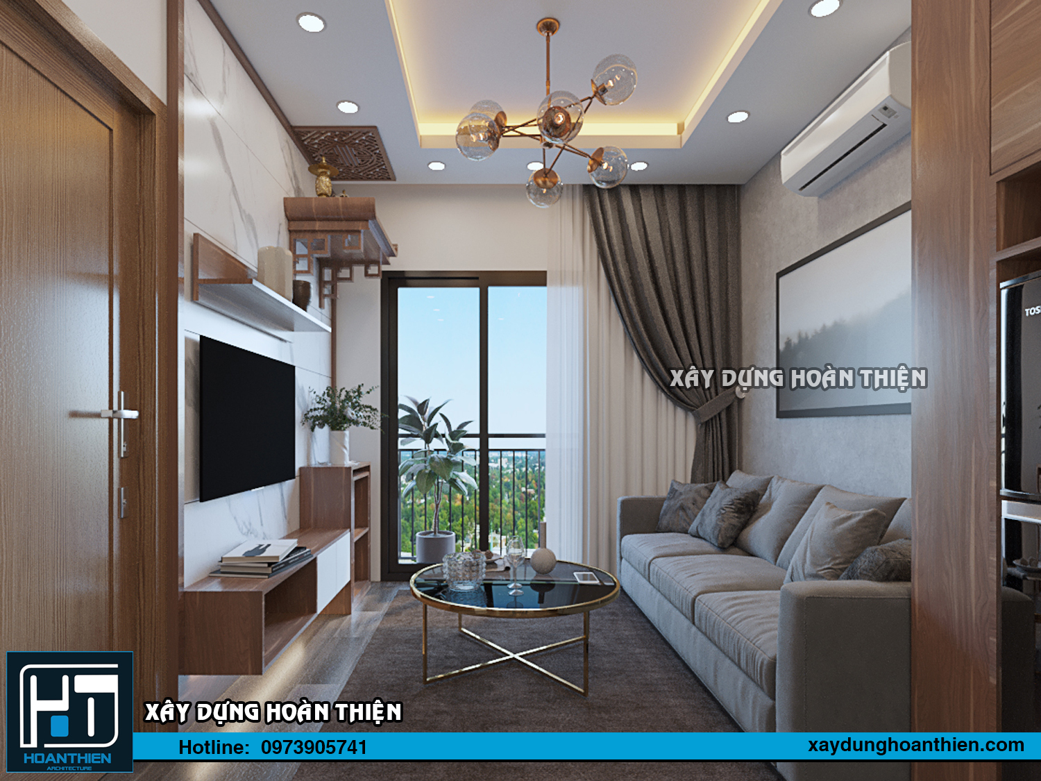 Thiết kế thi công nội thất căn hộ Aqua City Hạ Long, Quảng Ninh