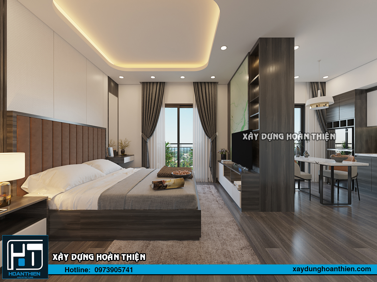 Thiết kế thi công nội thất căn hộ Aqua City Hạ Long, Quảng Ninh