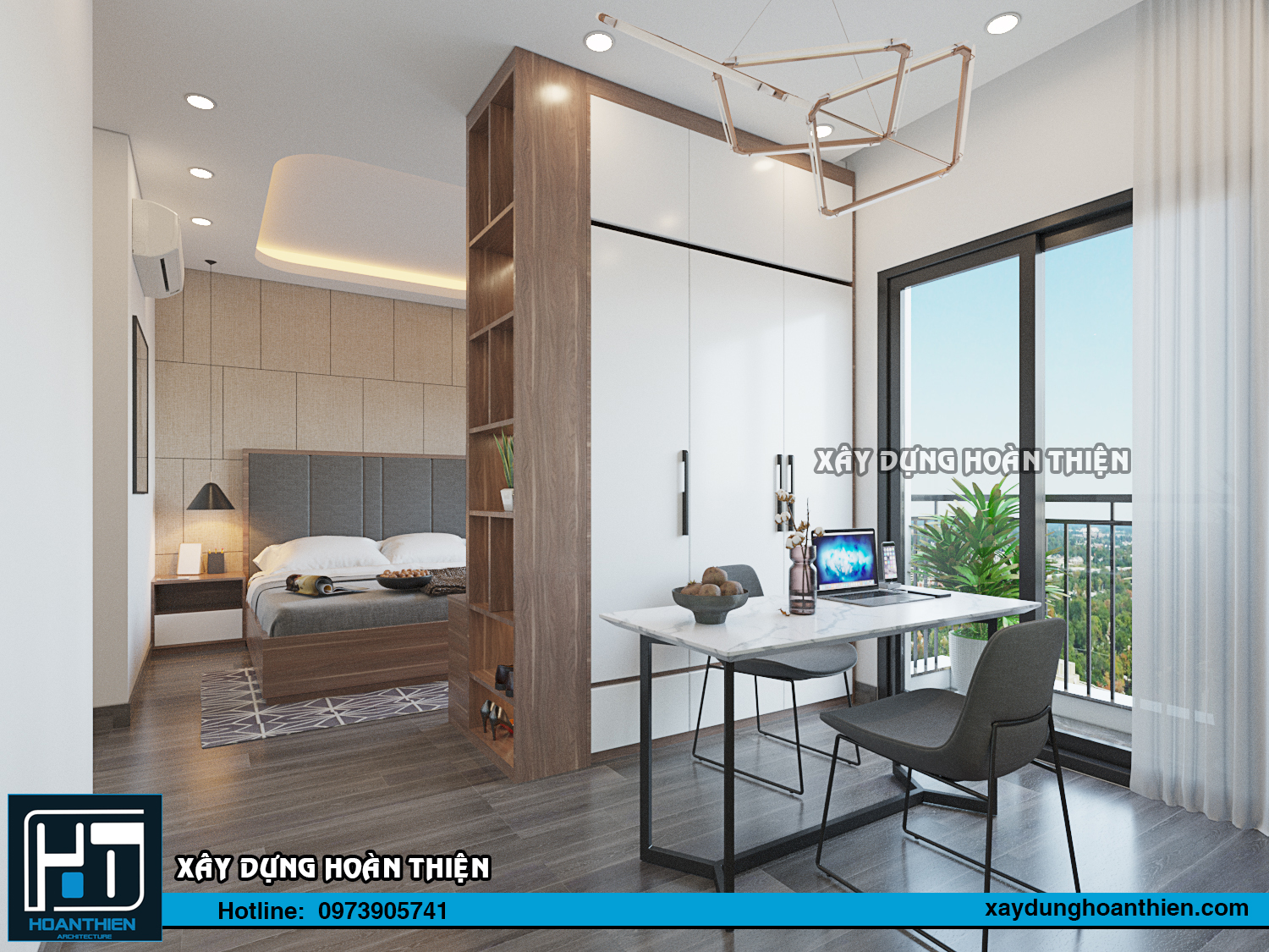 Thiết kế thi công nội thất căn hộ Aqua City Hạ Long, Quảng Ninh