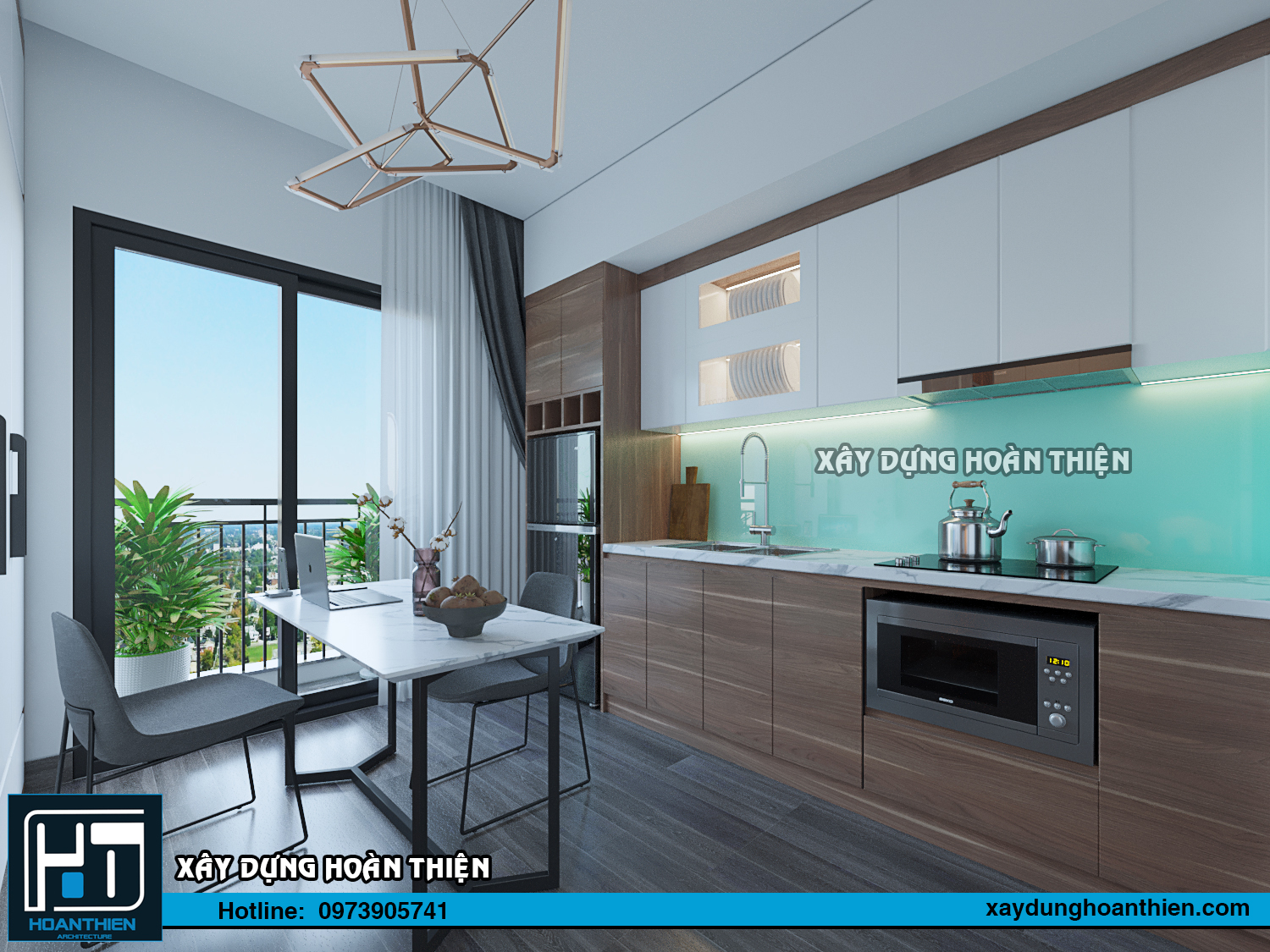 Thiết kế thi công nội thất căn hộ Aqua City Hạ Long, Quảng Ninh