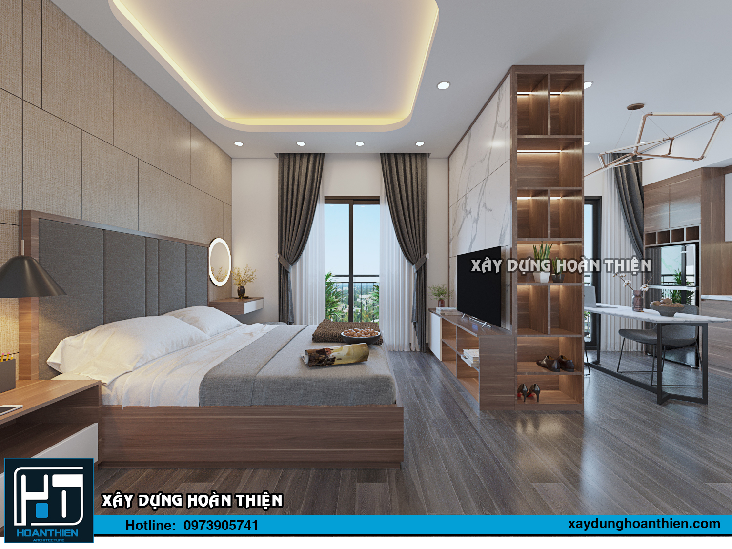 Thiết kế thi công nội thất căn hộ Aqua City Hạ Long, Quảng Ninh