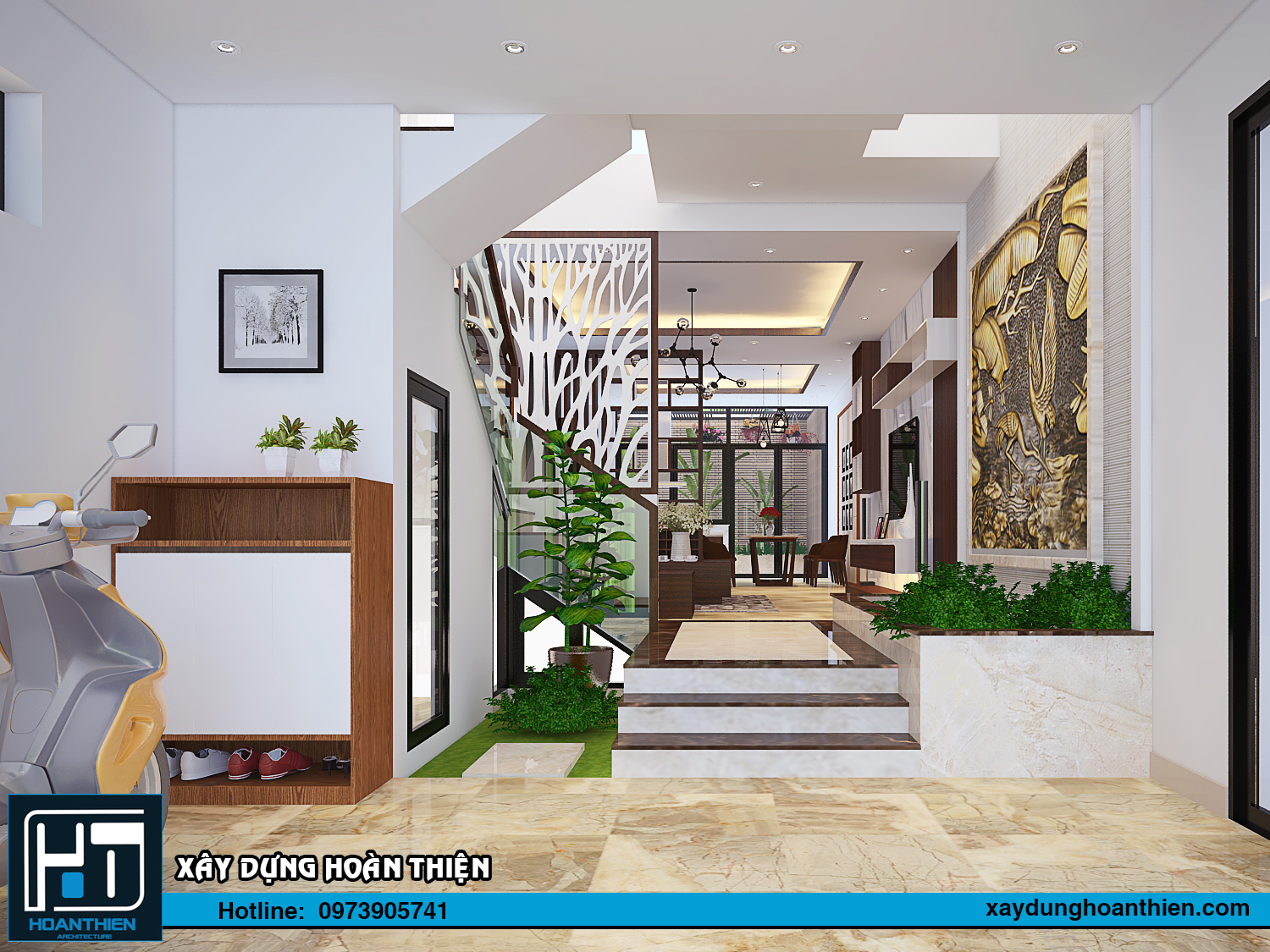 Thiết kế thi công nội nhà phố An Lão, Hải Phòng
