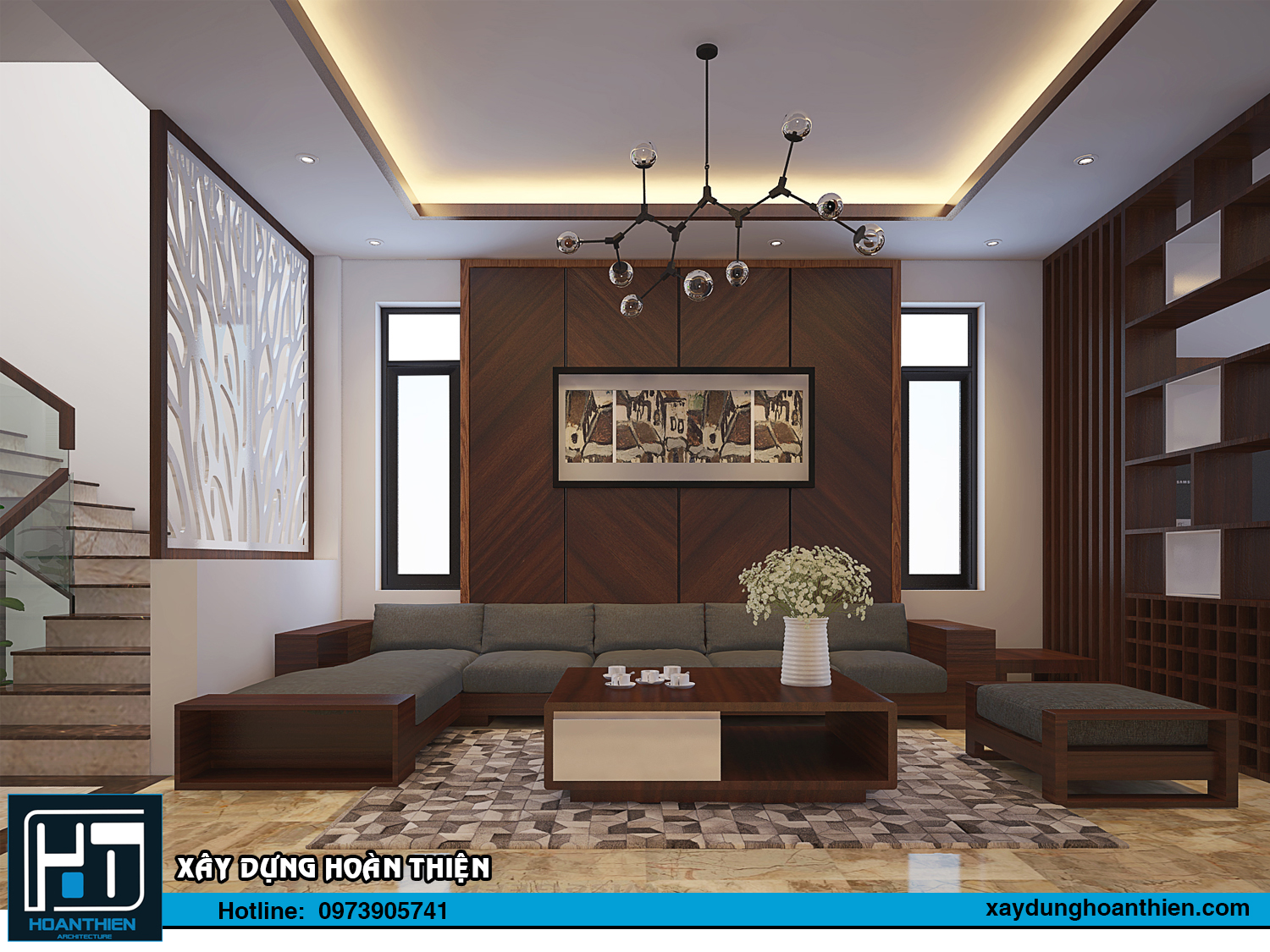 Thiết kế thi công nội nhà phố An Lão, Hải Phòng
