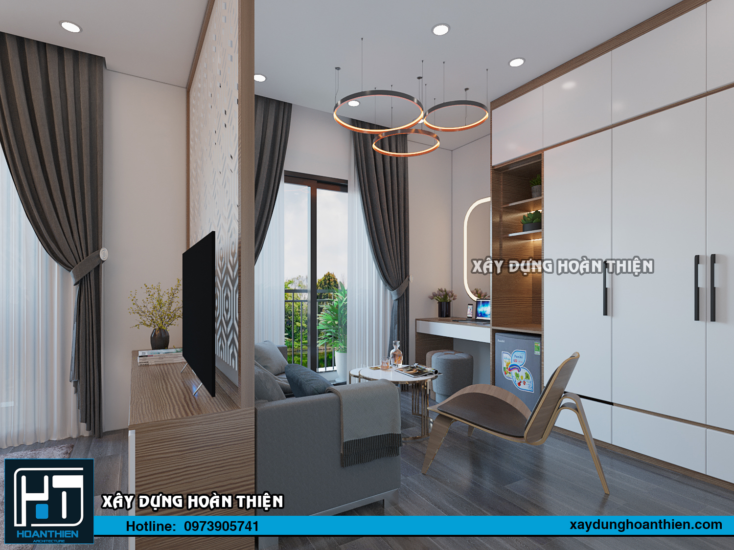 Thiết kế thi công nội thất căn hộ Aqua City Hạ Long, Quảng Ninh