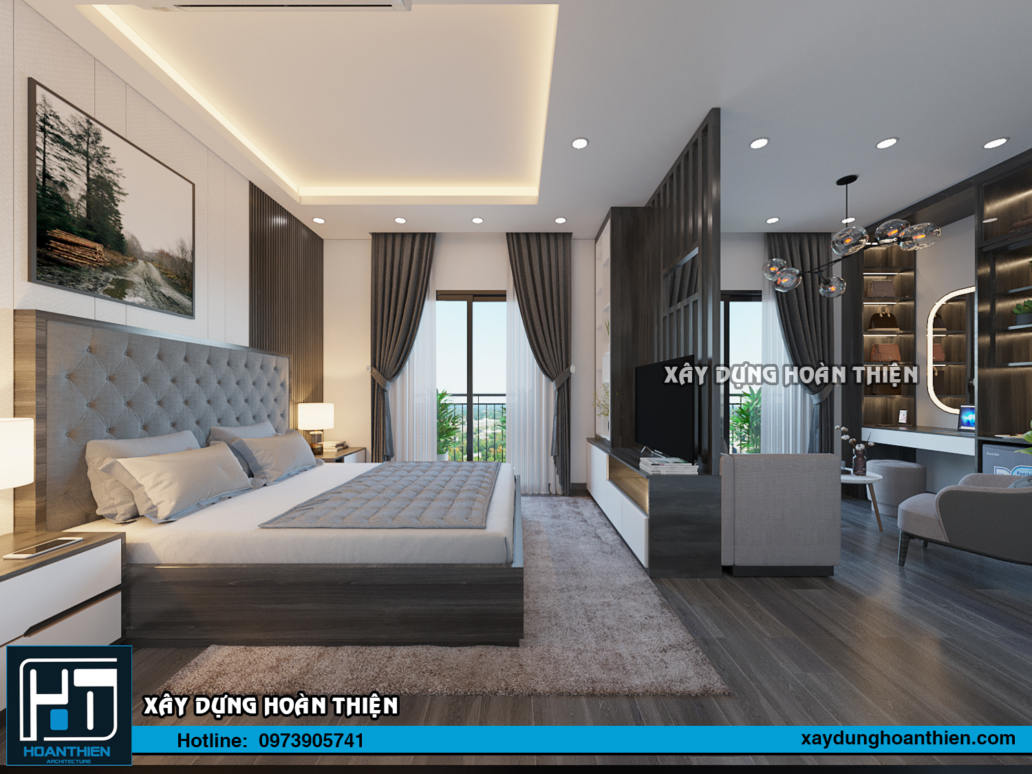Thiết kế thi công nội thất căn hộ Aqua City Hạ Long, Quảng Ninh