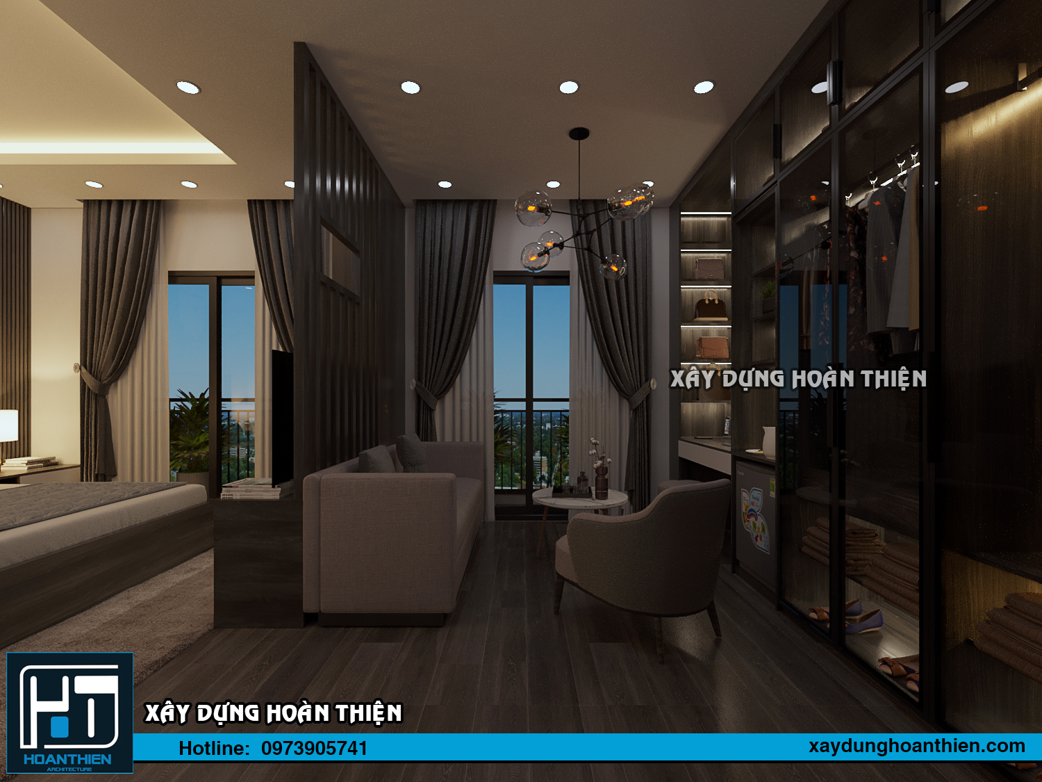 Thiết kế thi công nội thất căn hộ Aqua City Hạ Long, Quảng Ninh