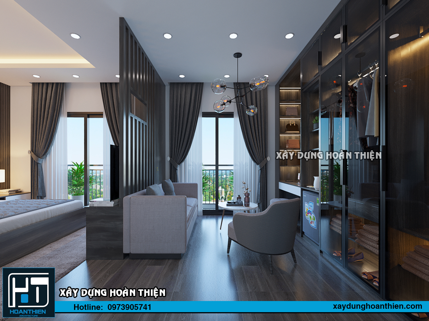Thiết kế thi công nội thất căn hộ Aqua City Hạ Long, Quảng Ninh