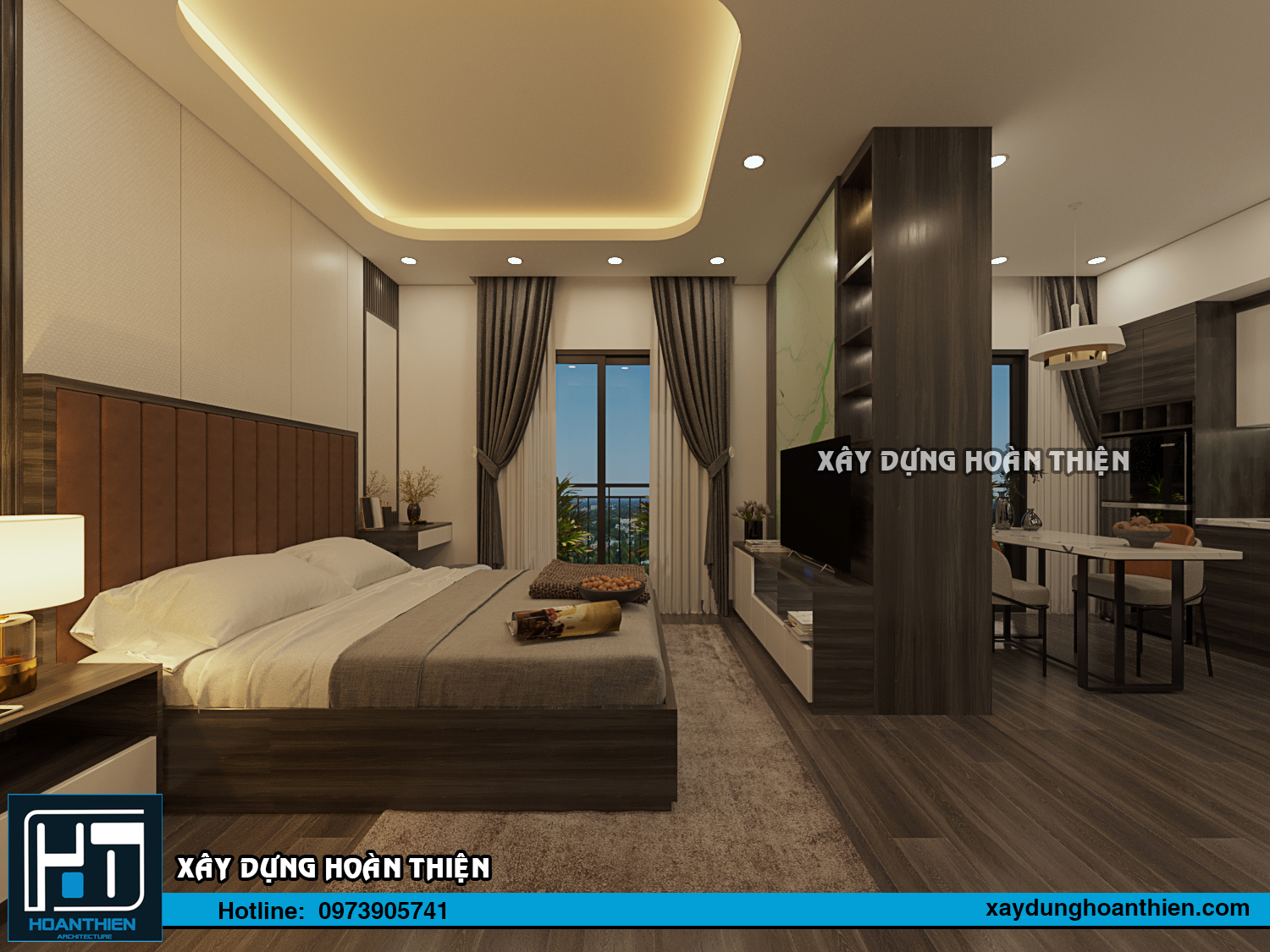 Thiết kế thi công nội thất căn hộ Aqua City Hạ Long, Quảng Ninh