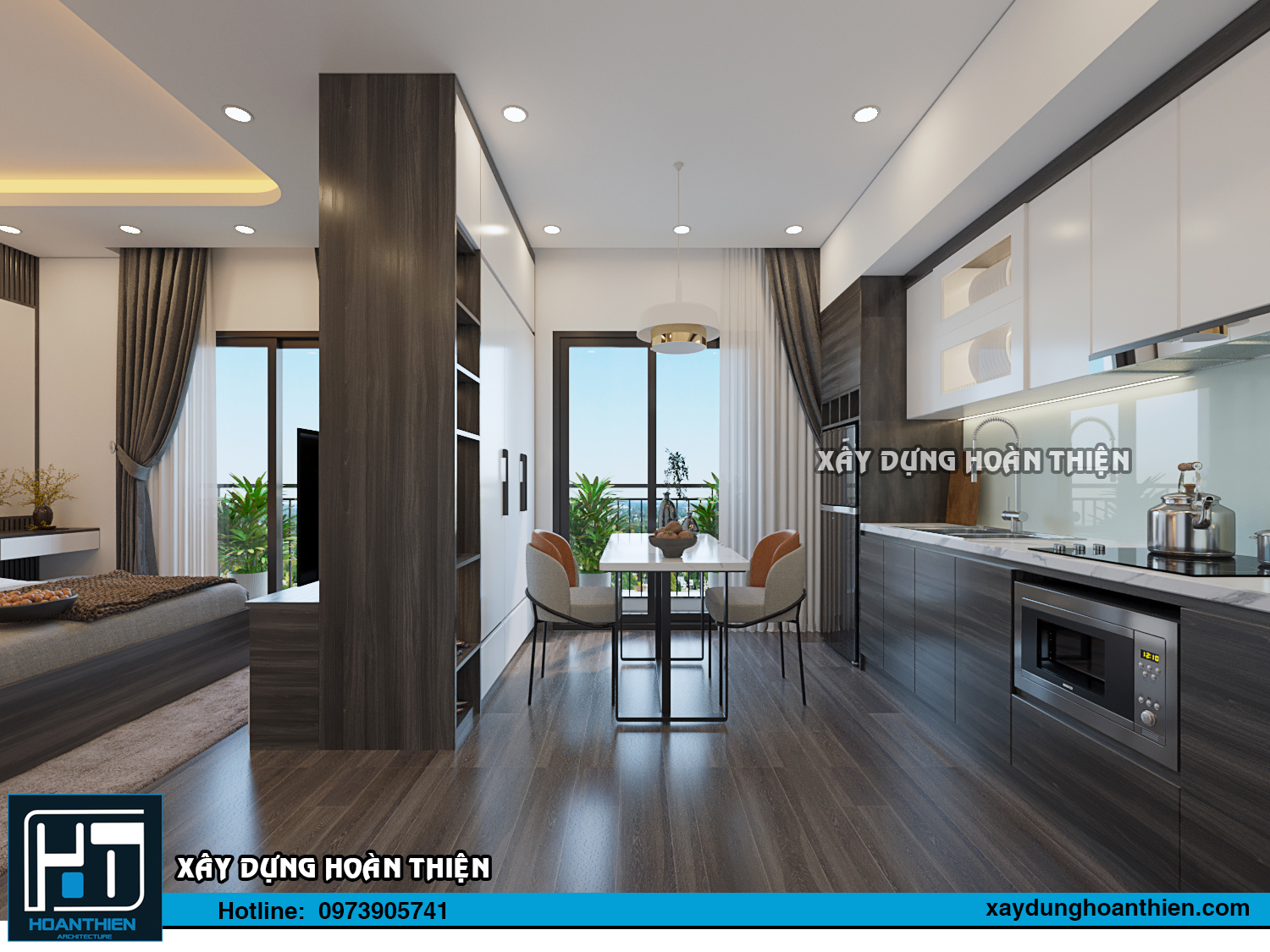 Thiết kế thi công nội thất căn hộ Aqua City Hạ Long, Quảng Ninh