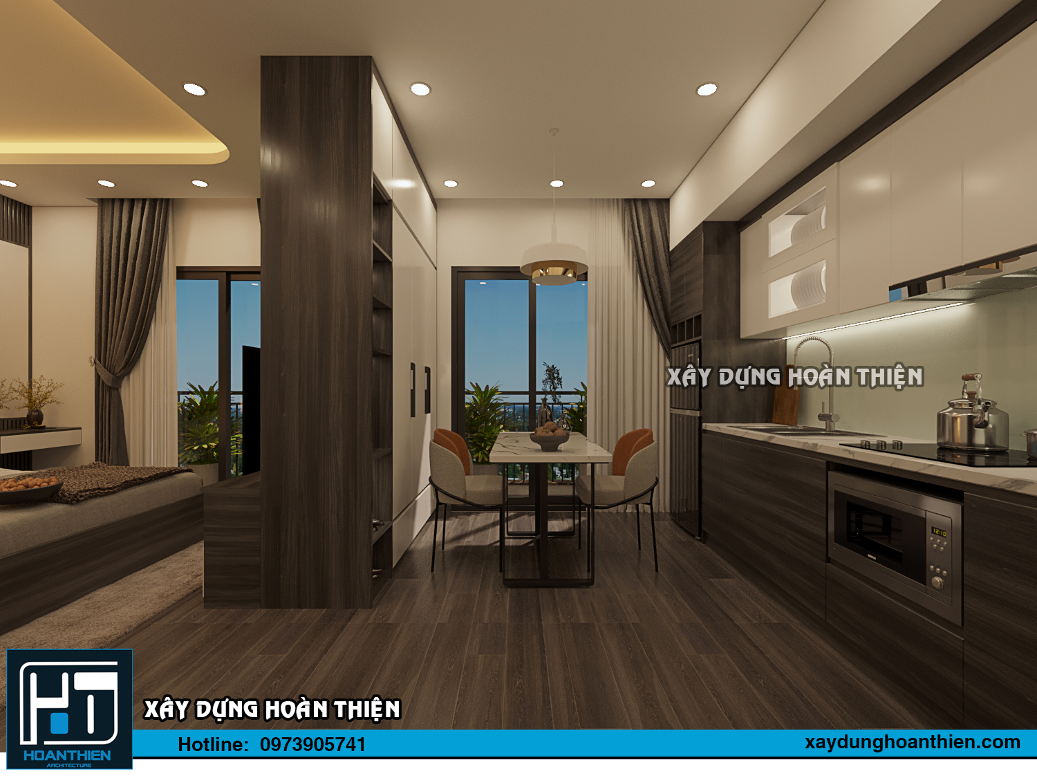 Thiết kế thi công nội thất căn hộ Aqua City Hạ Long, Quảng Ninh