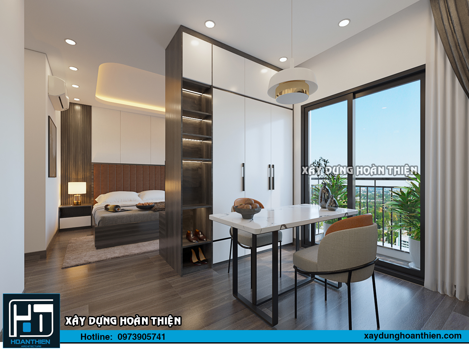 Thiết kế thi công nội thất căn hộ Aqua City Hạ Long, Quảng Ninh