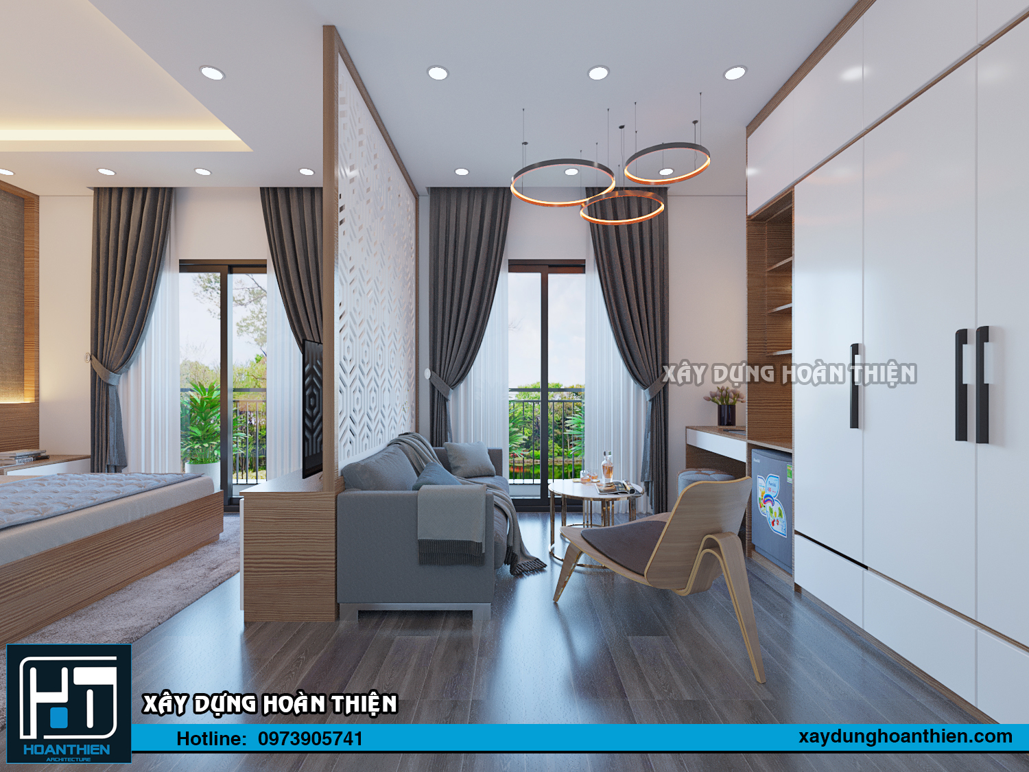 Thiết kế thi công nội thất căn hộ Aqua City Hạ Long, Quảng Ninh