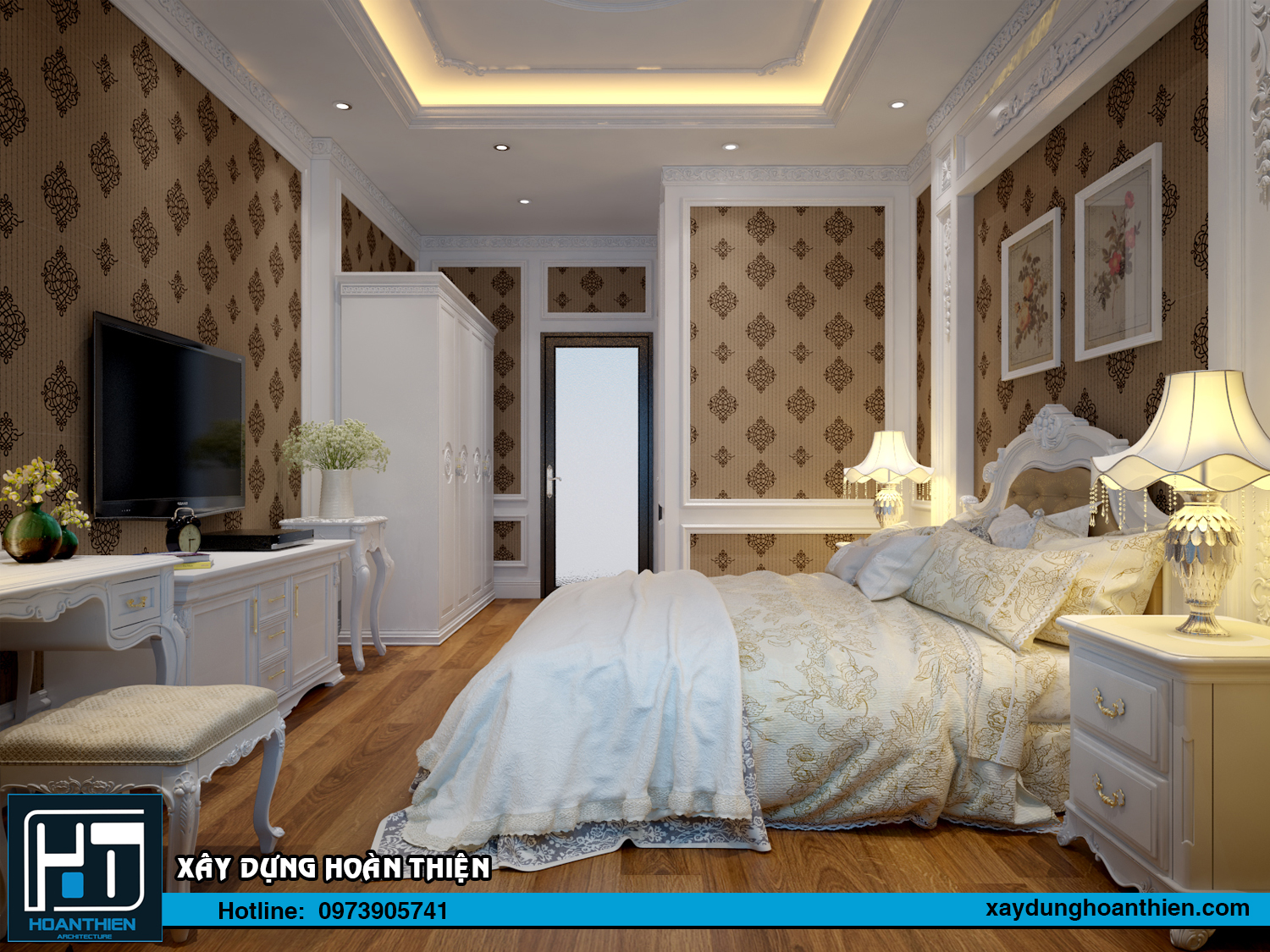Thiết kế nội thất nhà ông tân cổ điển 