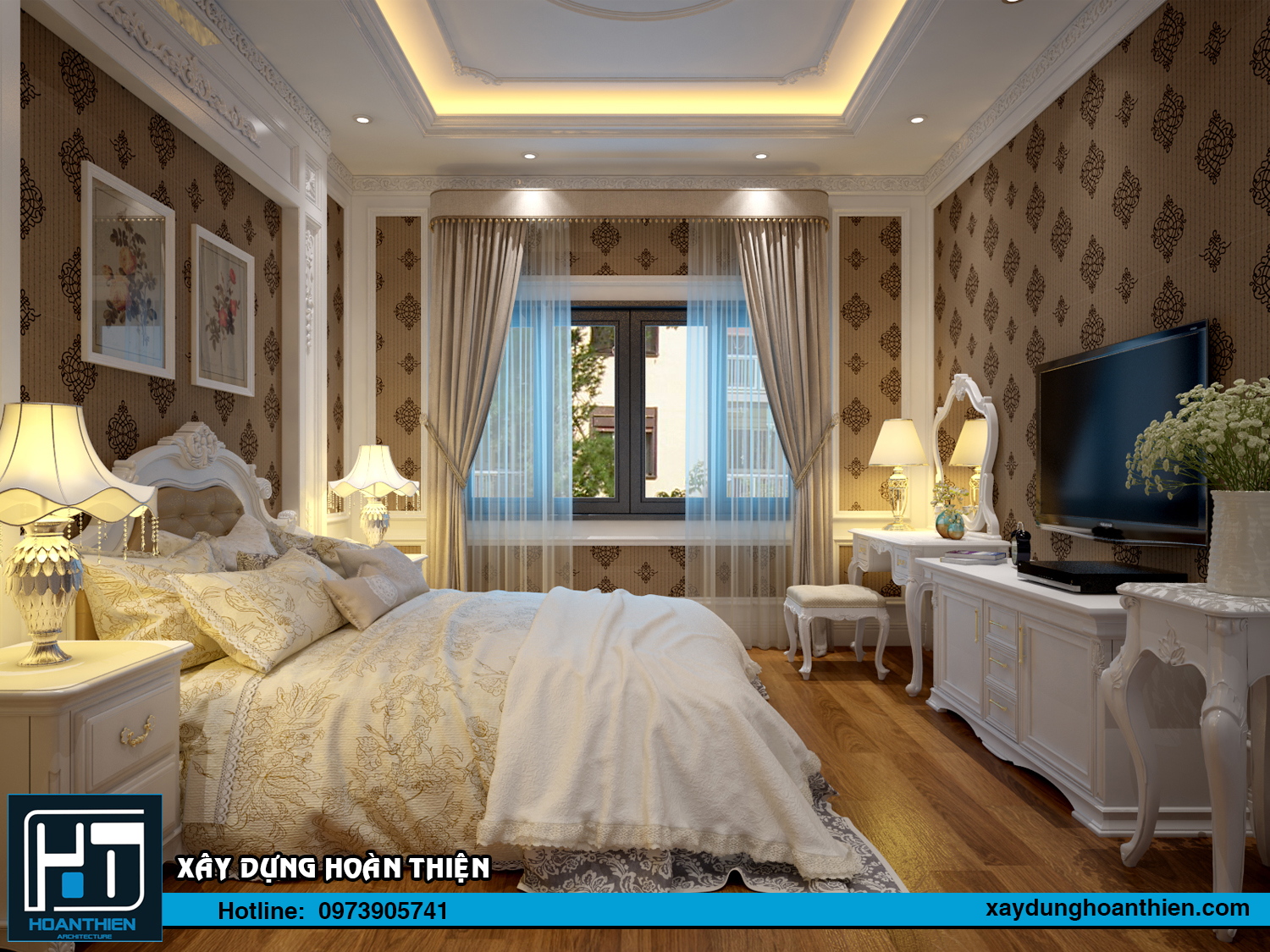 Thiết kế nội thất nhà ông tân cổ điển 