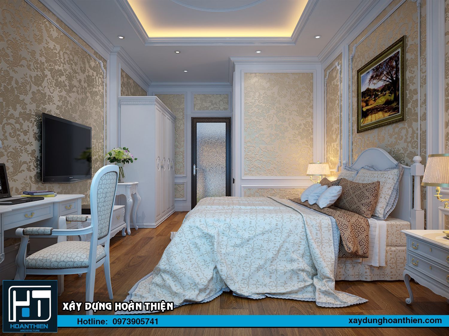 Thiết kế nội thất nhà ông tân cổ điển 