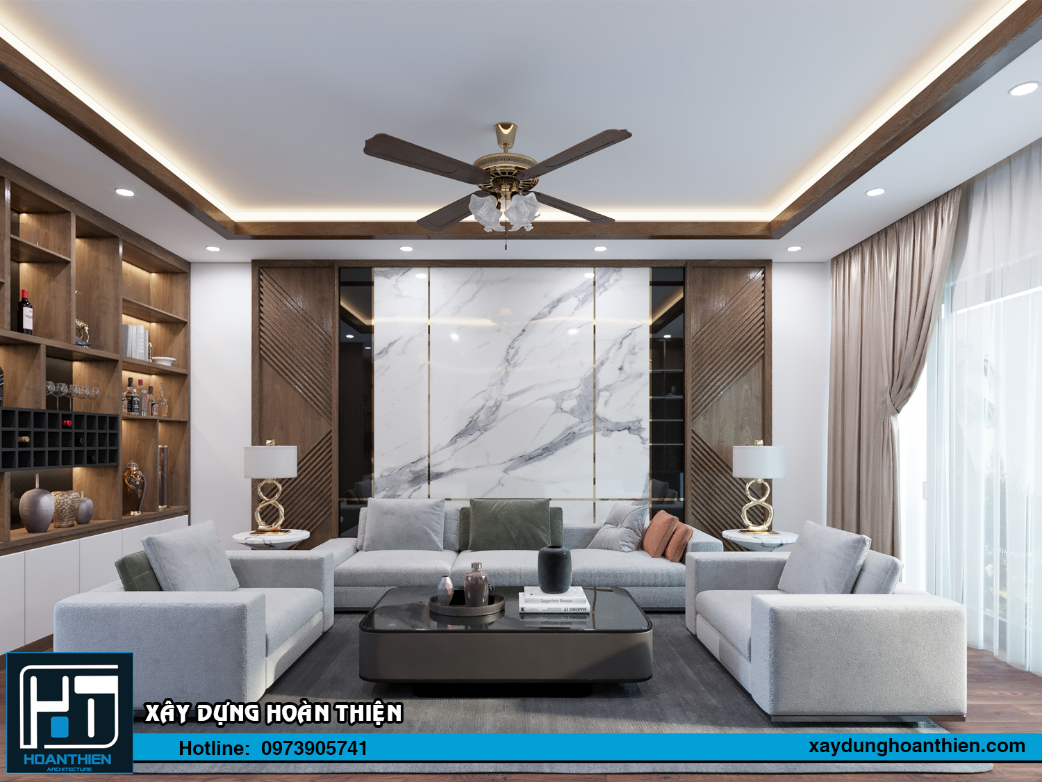 Thiết kế nội thất nhà ống diện tích 5x20m tại Hải Phòng