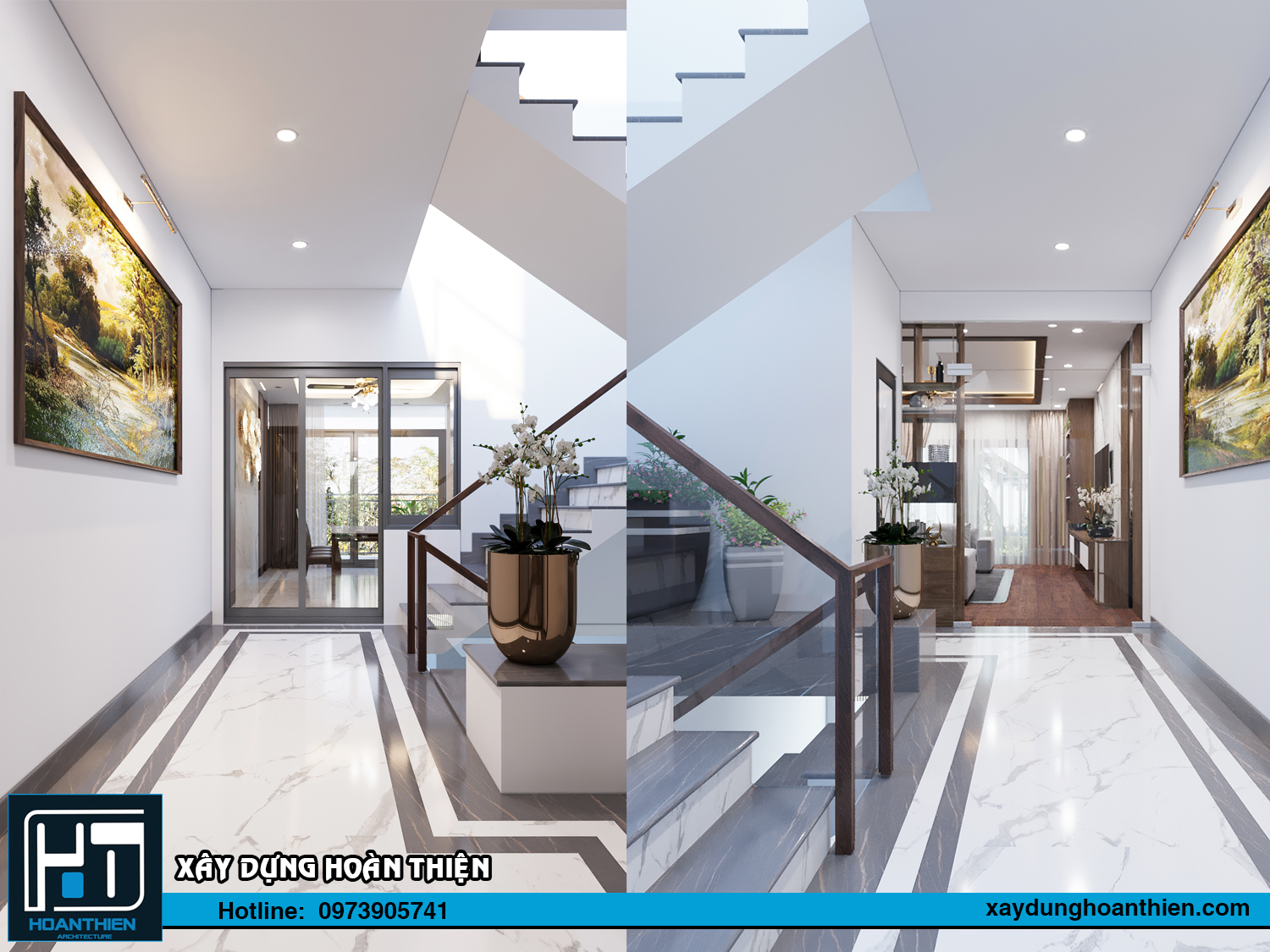 Thiết kế nội thất nhà ống diện tích 5x20m tại Hải Phòng