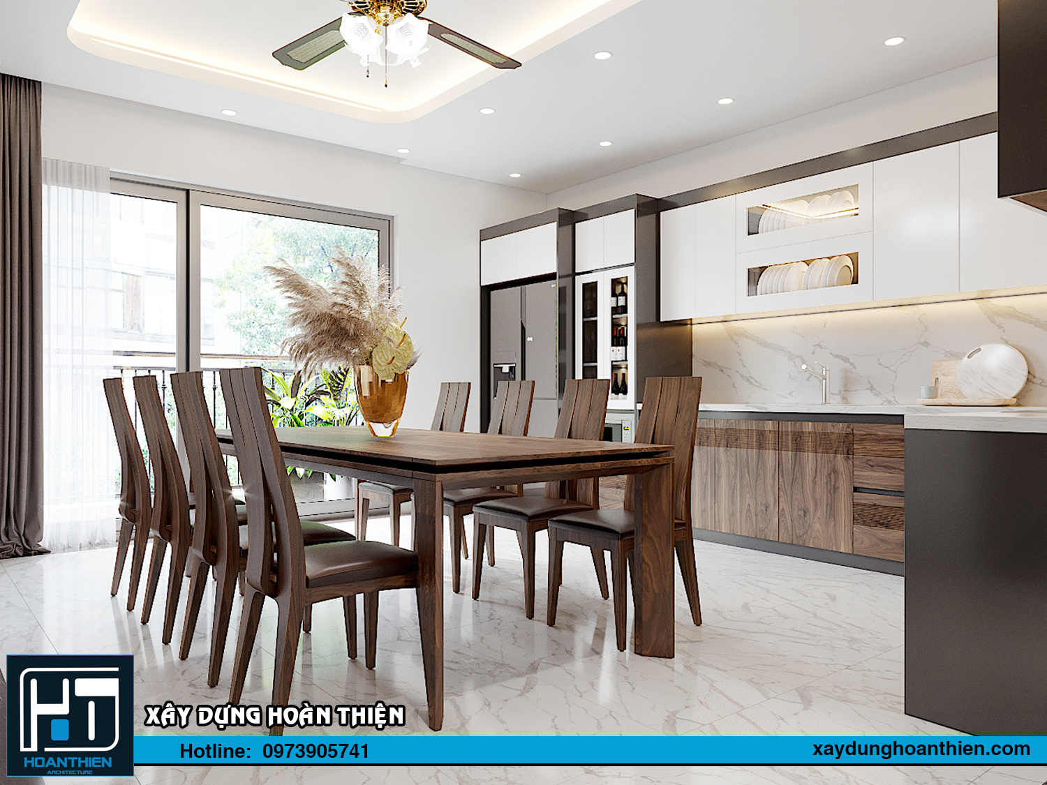Thiết kế nội thất nhà ống diện tích 5x20m tại Hải Phòng