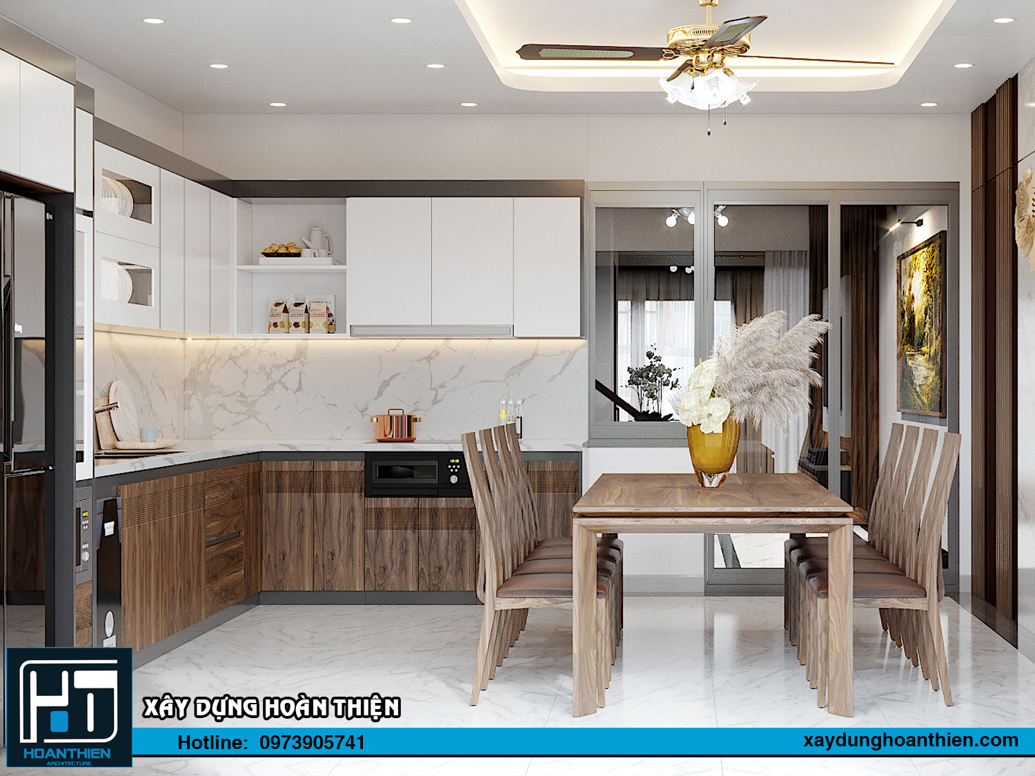 Thiết kế nội thất nhà ống diện tích 5x20m tại Hải Phòng
