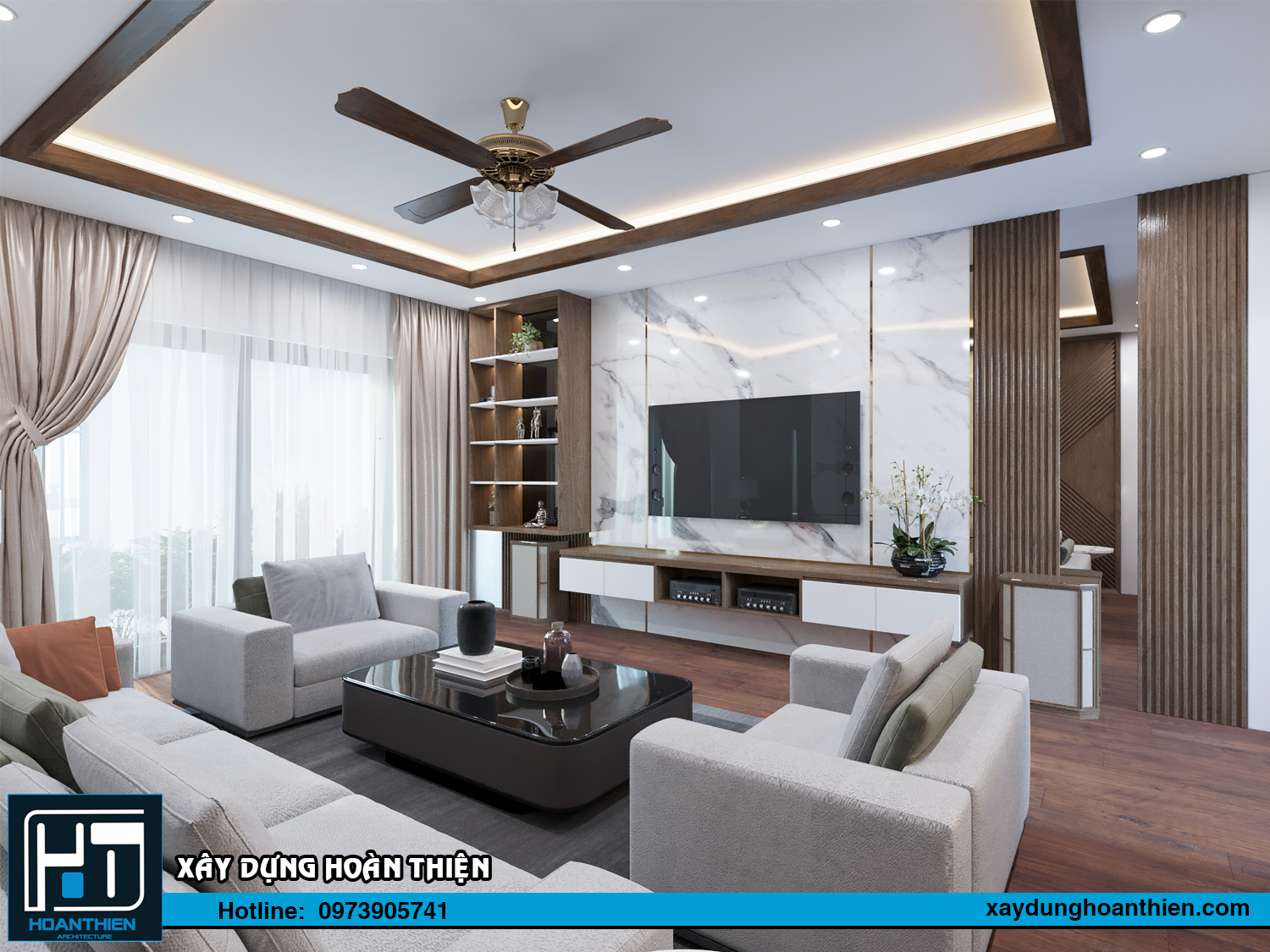 Thiết kế nội thất nhà ống diện tích 5x20m tại Hải Phòng