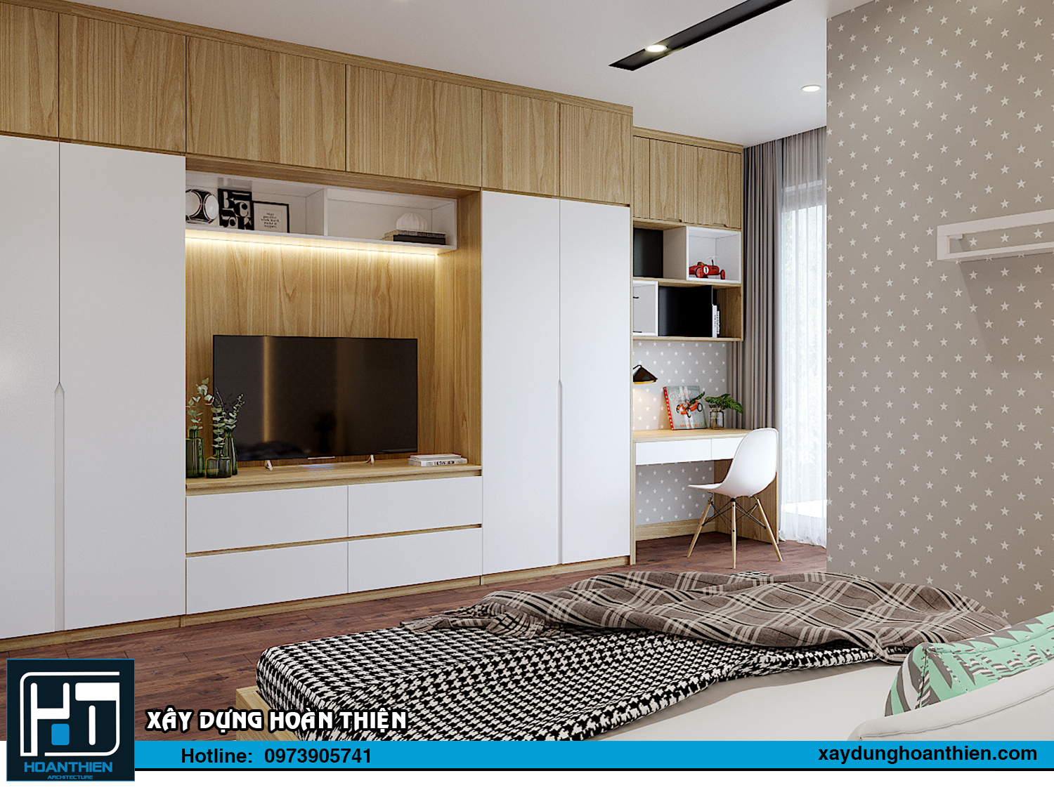 Thiết kế nội thất nhà ống diện tích 5x20m tại Hải Phòng