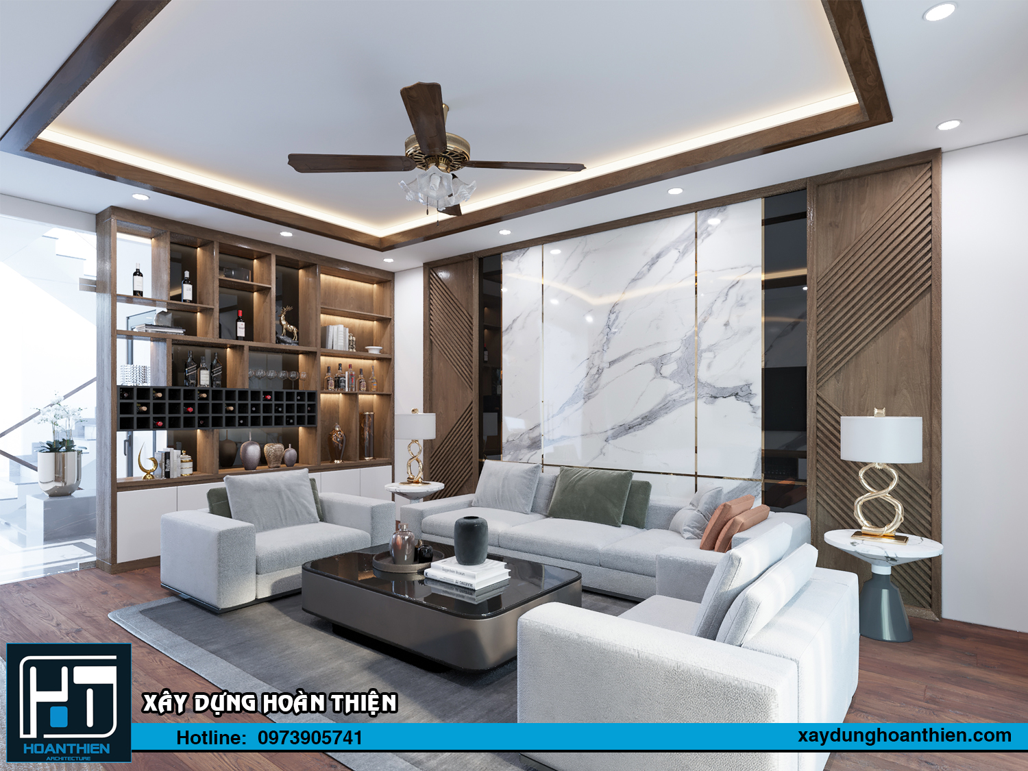 Thiết kế nội thất nhà ống diện tích 5x20m tại Hải Phòng