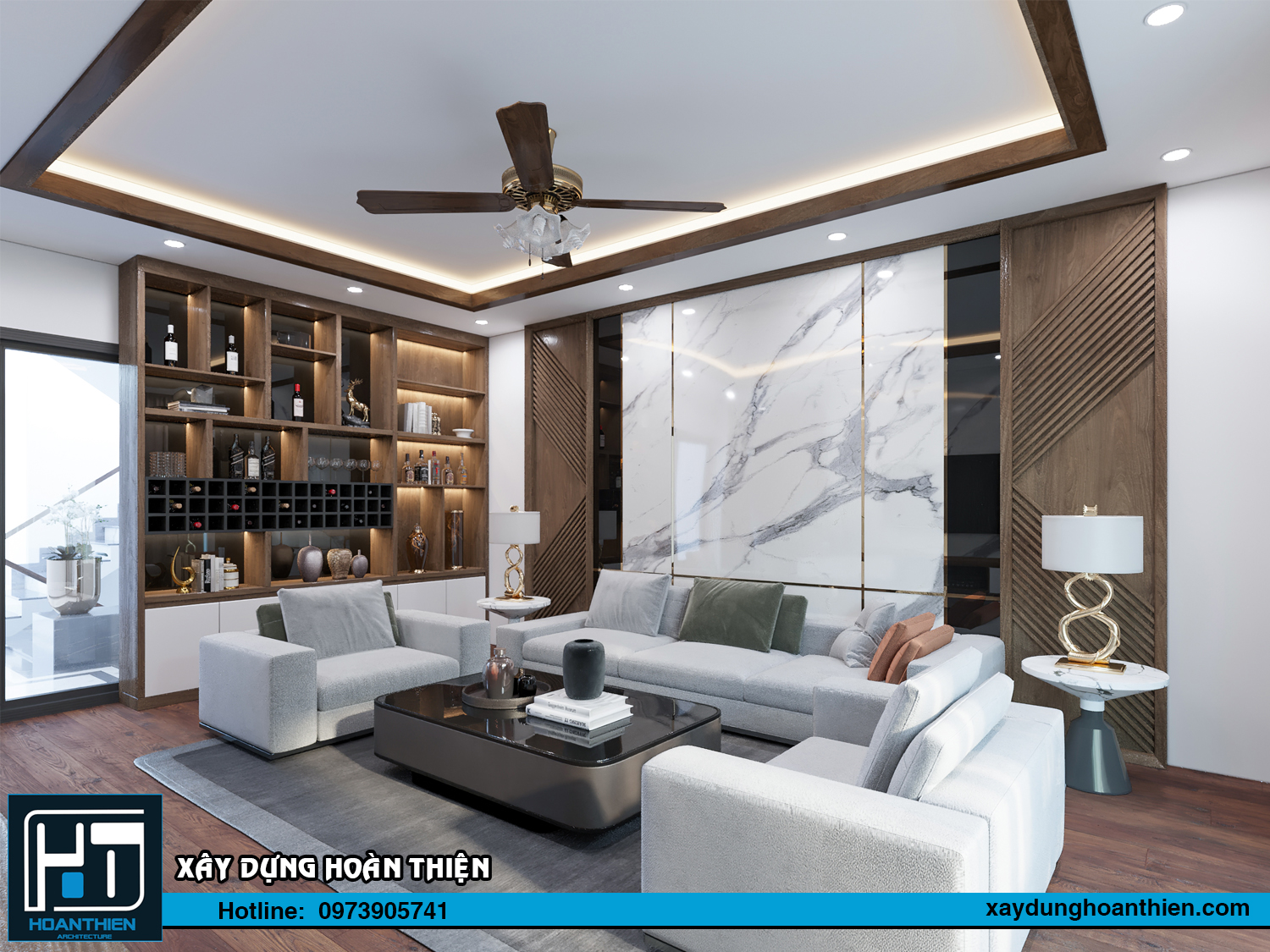 Thiết kế nội thất nhà ống diện tích 5x20m tại Hải Phòng