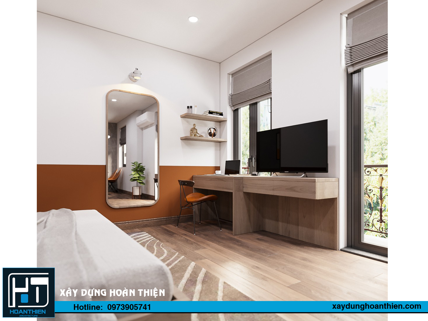 Thiết kế thi công nội thất căn hộ cho thuê tại Hoàng Huy Riverside