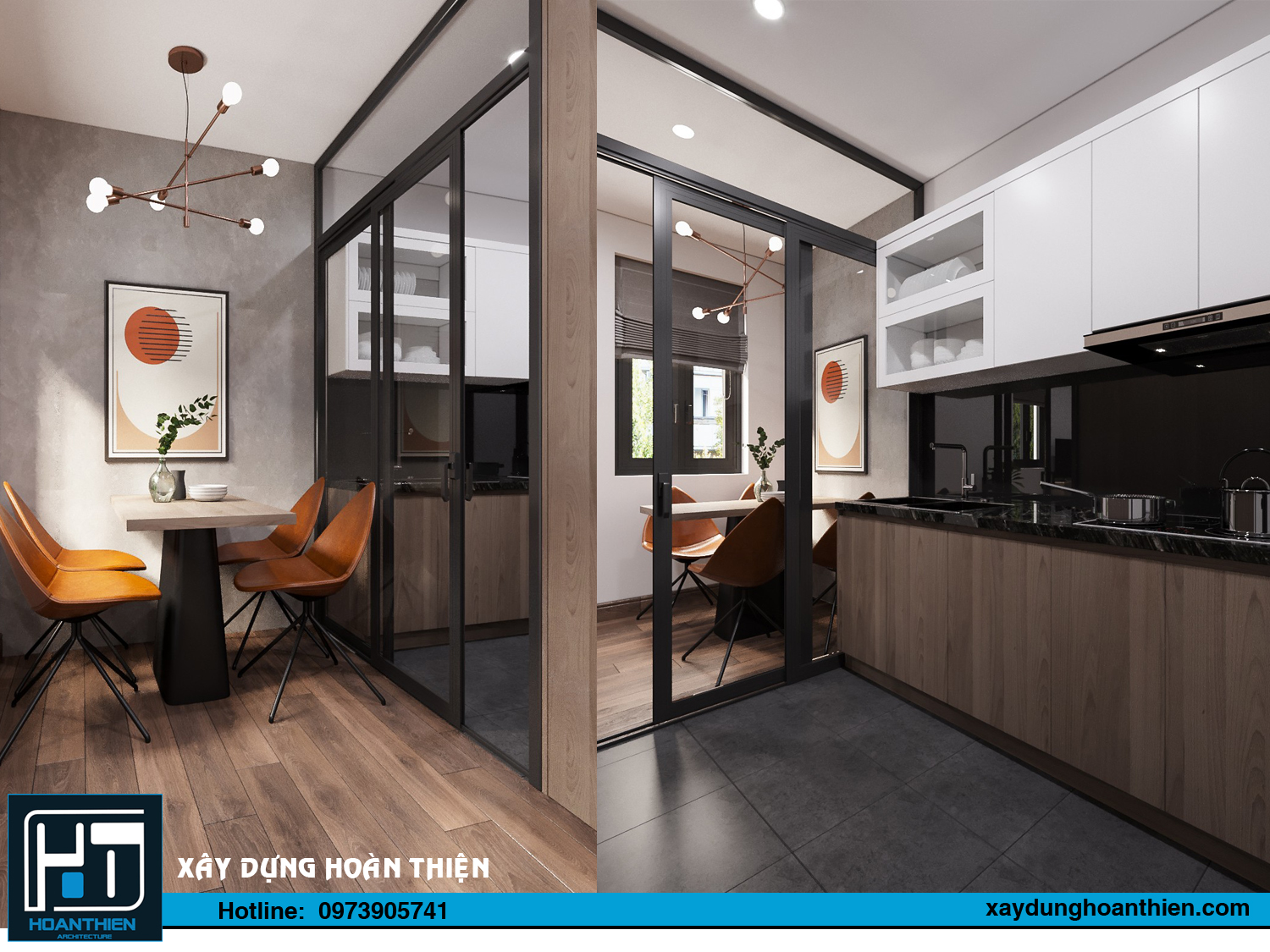 Thiết kế thi công nội thất căn hộ cho thuê tại Hoàng Huy Riverside