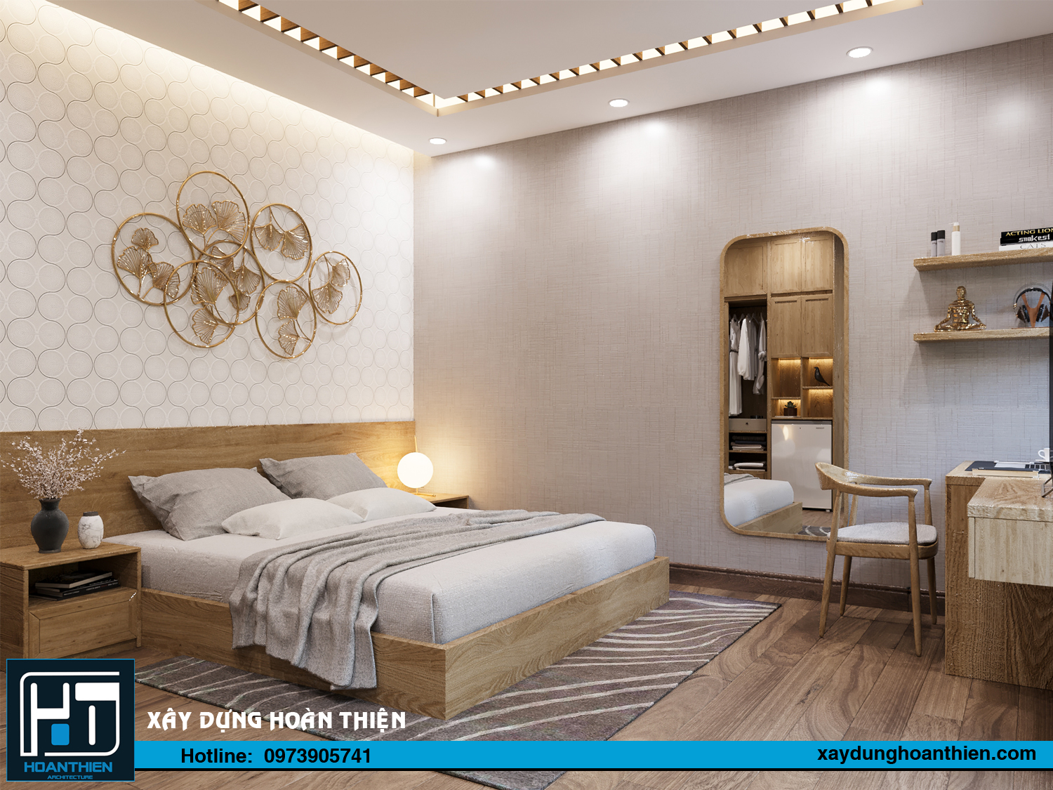Thiết kế thi công nội thất căn hộ cho thuê tại Hoàng Huy Riverside
