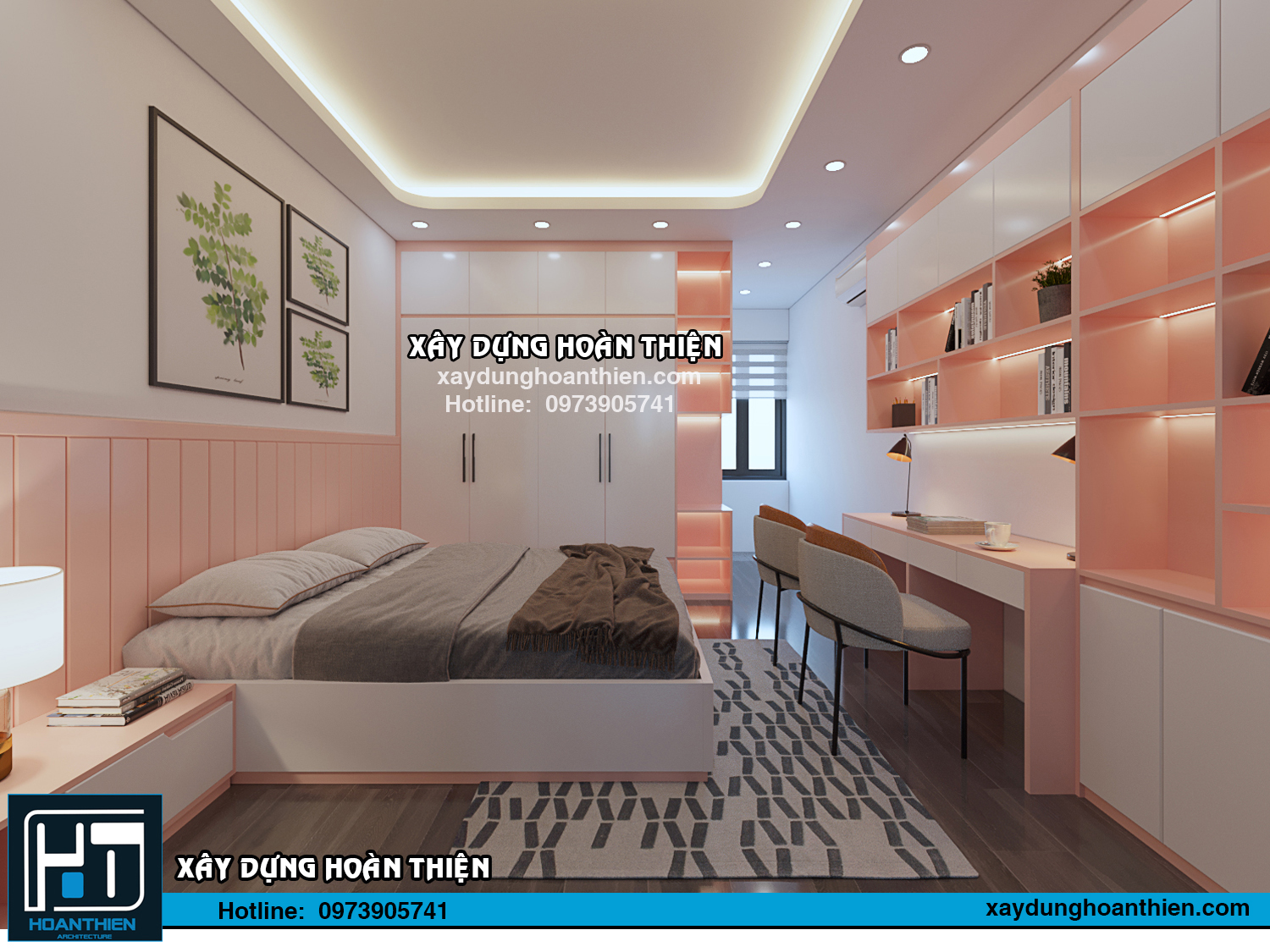 Thi công nội thất nhà ống 4 tầng 2023 tại Hải Phòng
