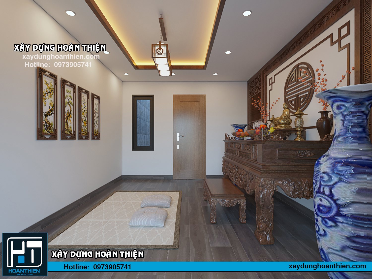 Thi công nội thất nhà ống 4 tầng 2023 tại Hải Phòng