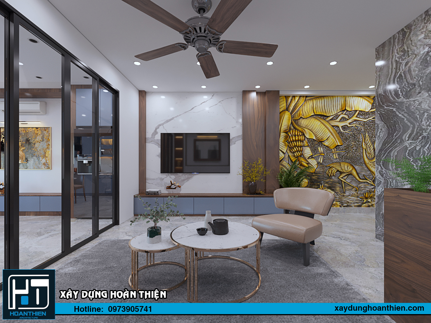 nội thất nhà ống 5 tầng