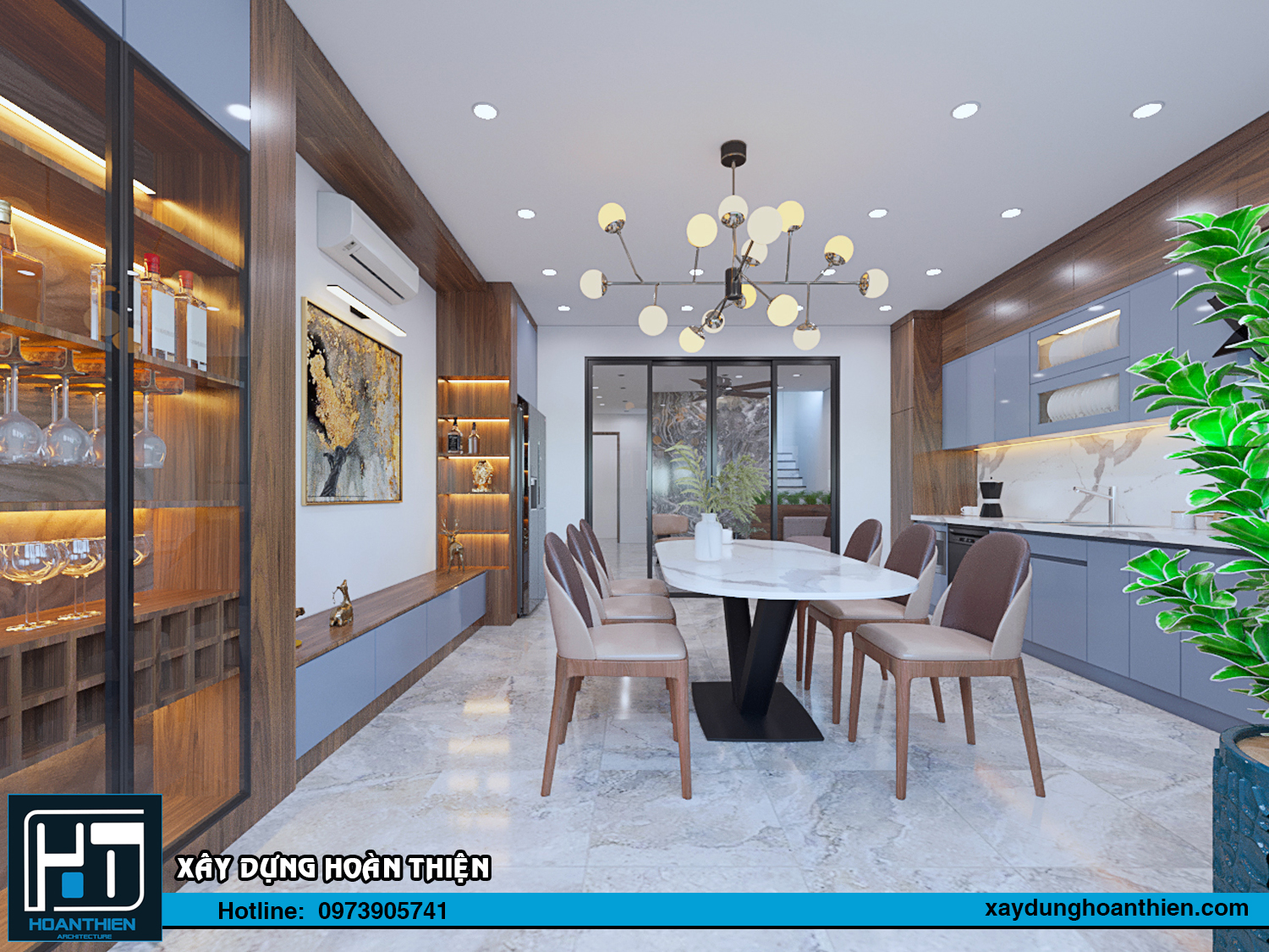 nội thất nhà ống 5 tầng