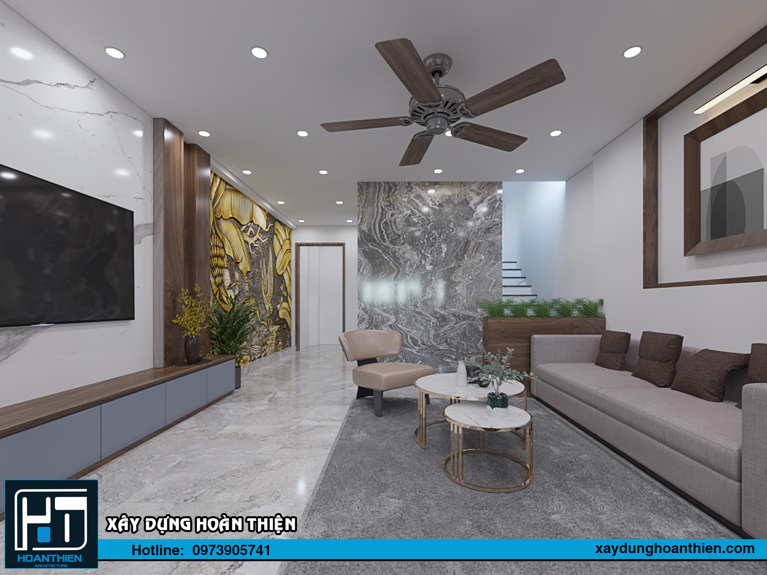 nội thất nhà ống 5 tầng