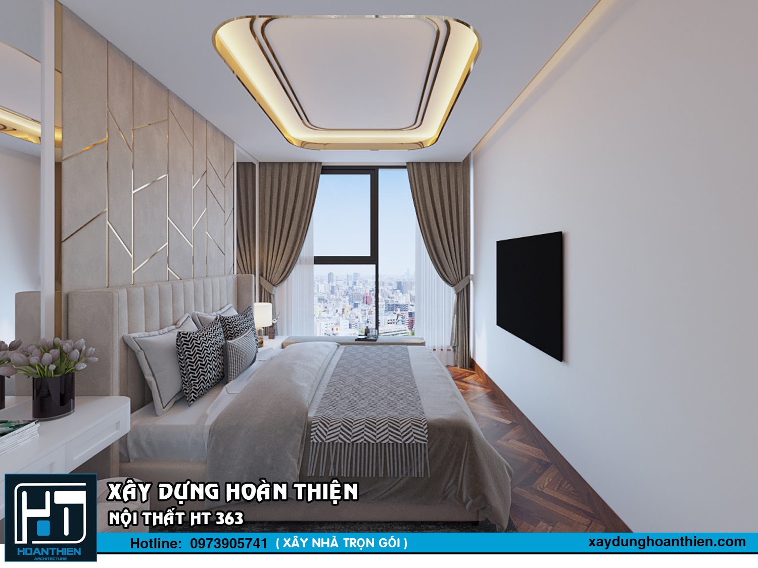 Thiết kế,  Thi công nội thất chung cư Diamon Crown Hải Phòng
