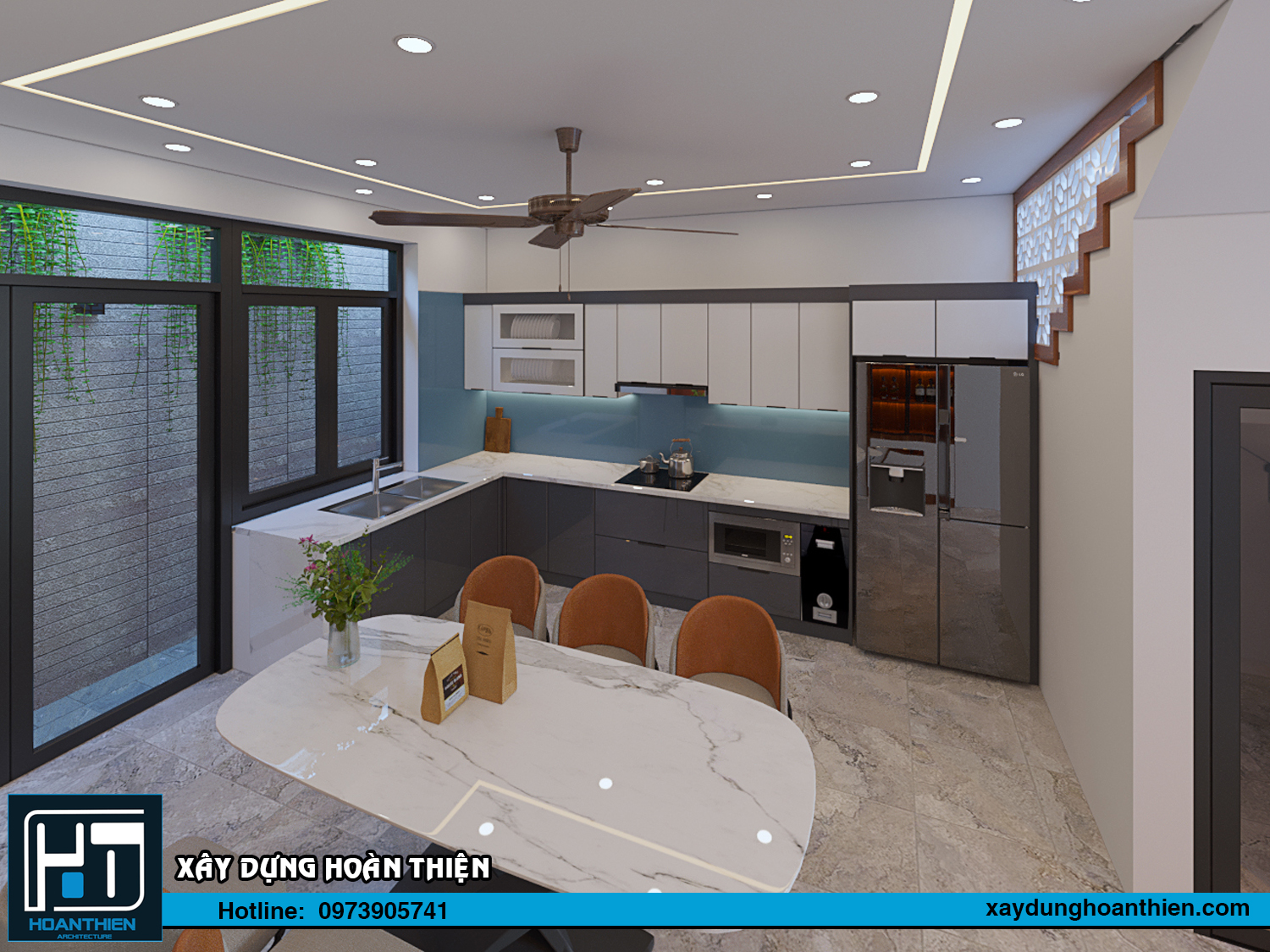 Thiết kế - thi công nội thất nhà ống hiện đại